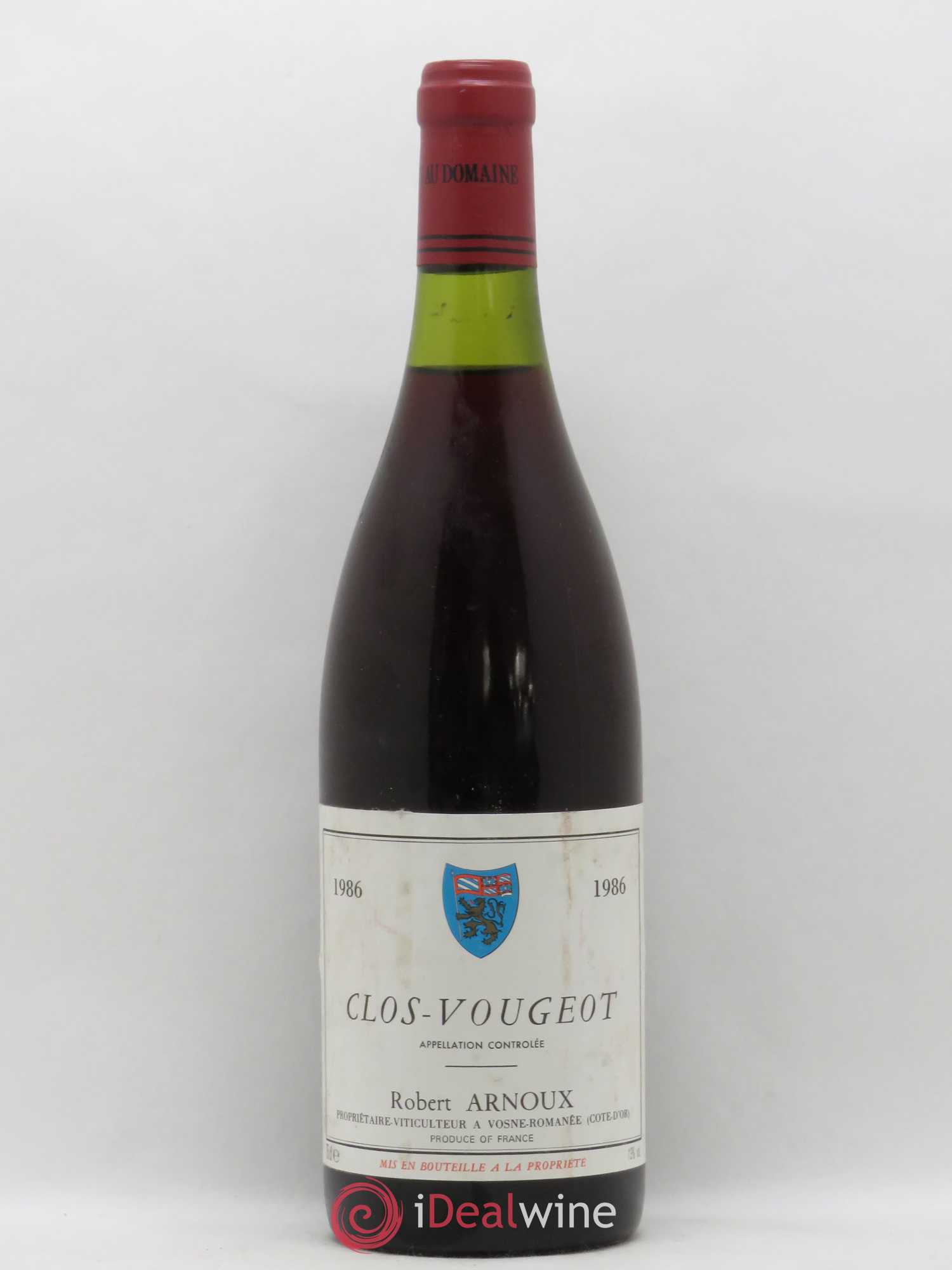 Clos de Vougeot Grand Cru Robert Arnoux 1986 - Lot de 1 bouteille - 0