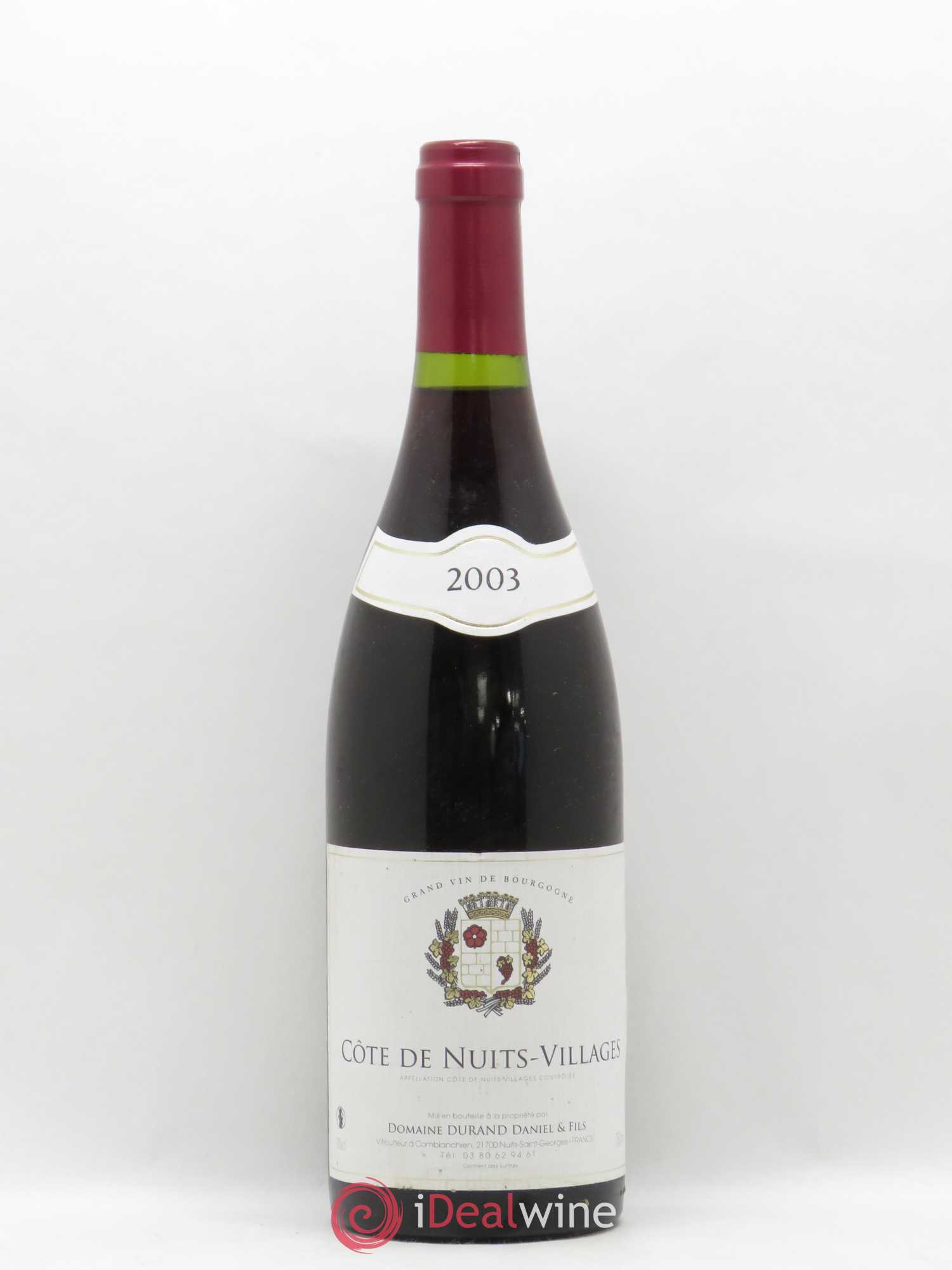 Côte de Nuits-Villages Domaine Durand Daniel et Fils 2003 - Lot of 1 bottle - 0