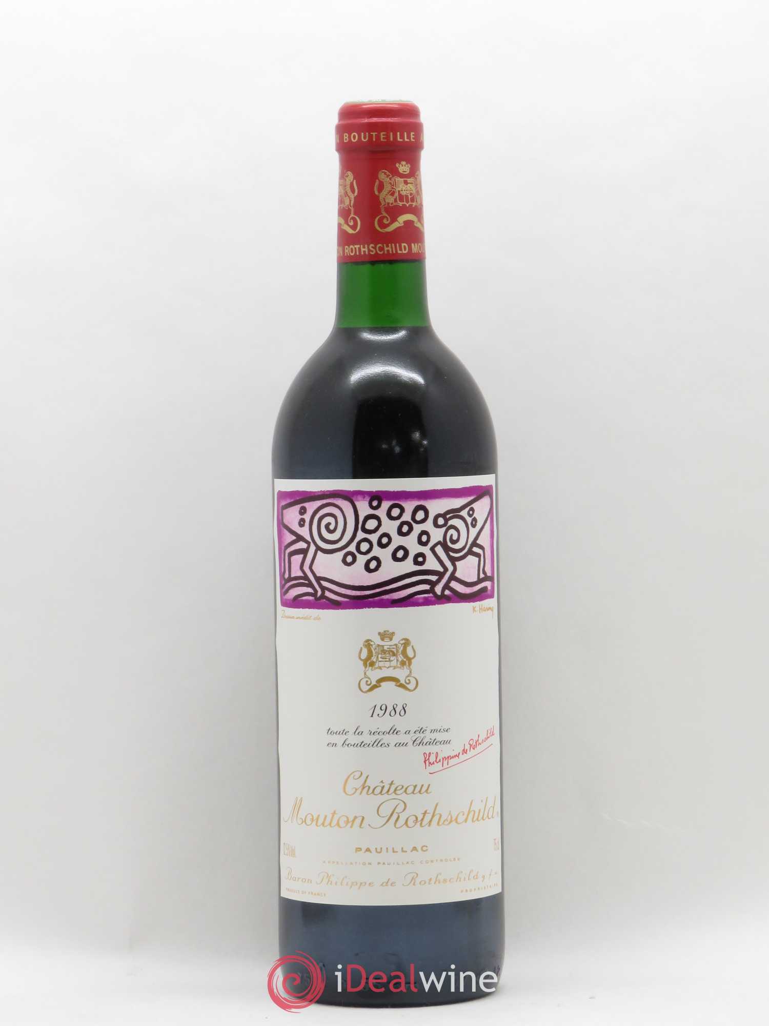 Château Mouton Rothschild 1er Grand Cru Classé 1988 - Lot de 1 bouteille - 0