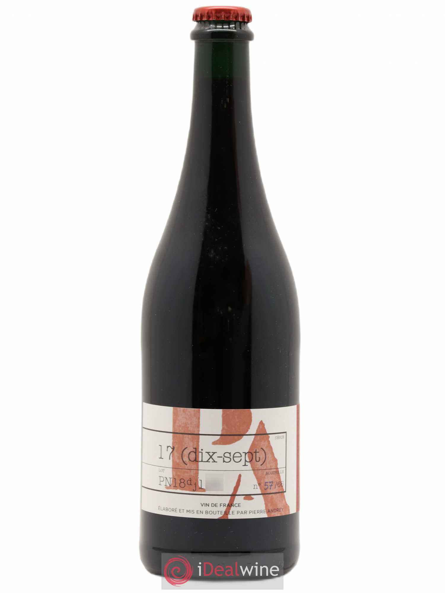 Vin de France Pinot Noir Pierre Andrey 2018 - Lot de 1 bouteille - 0