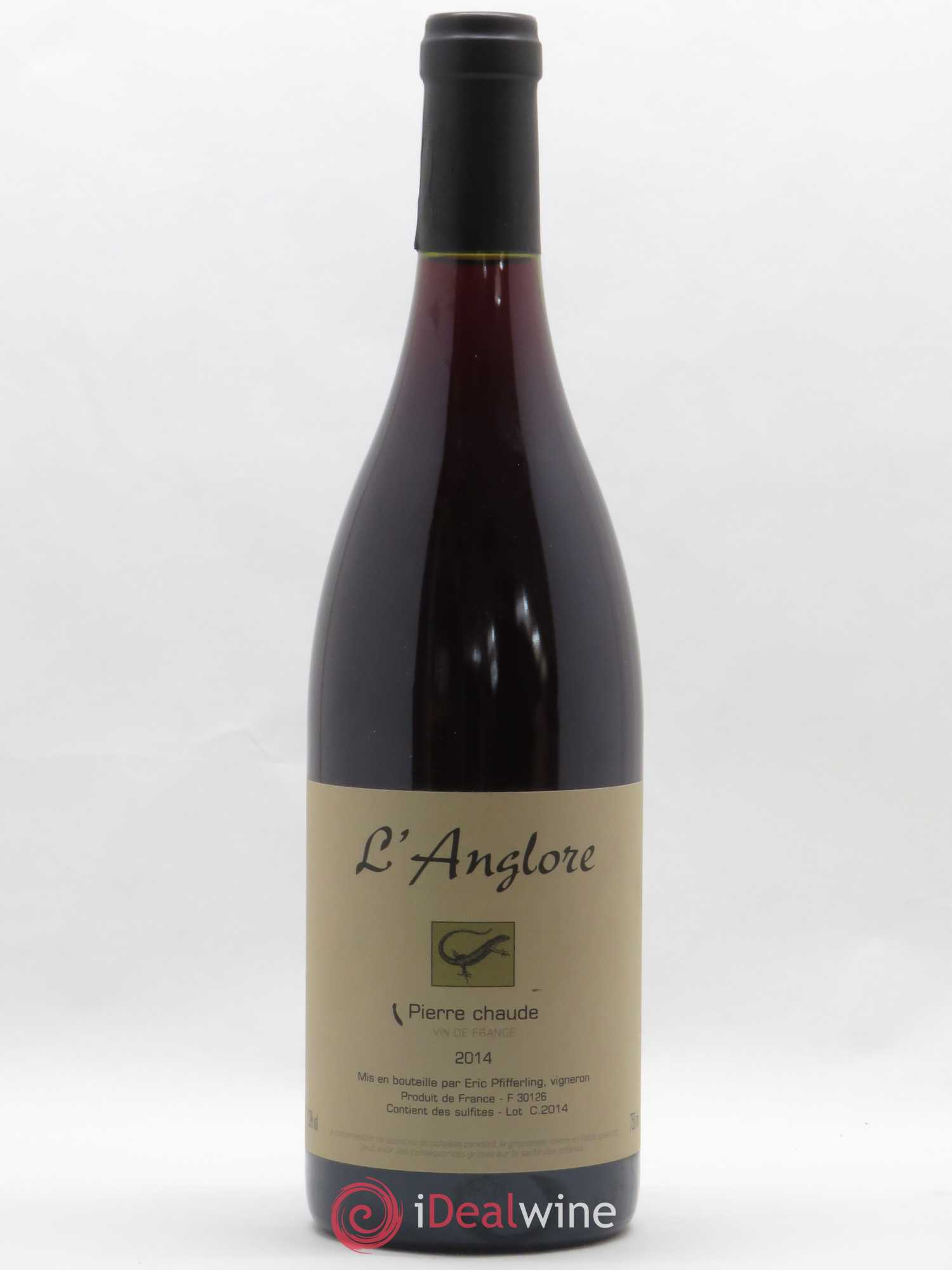 Vin de France Pierre chaude L'Anglore 2014 - Lot de 1 bouteille - 0