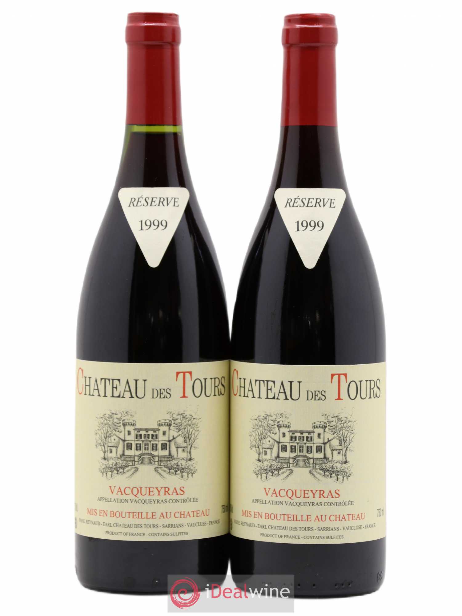 Vacqueyras Château des Tours Emmanuel Reynaud 1999 - Lot de 2 bouteilles - 0