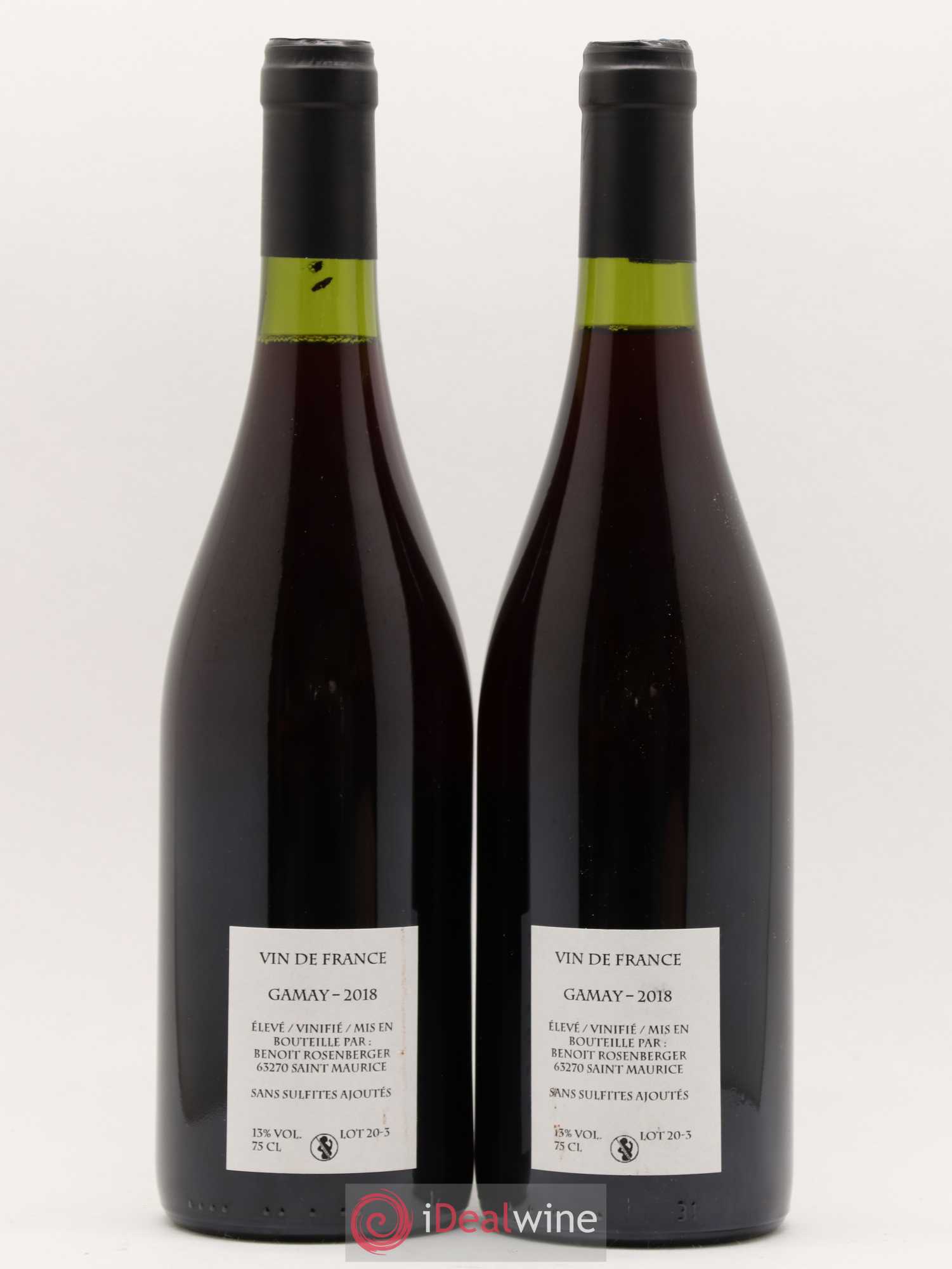 Vin de France Verre de Terre Loup des Vignes Benoit Rosenberger 2018 - Lot de 2 bouteilles - 1