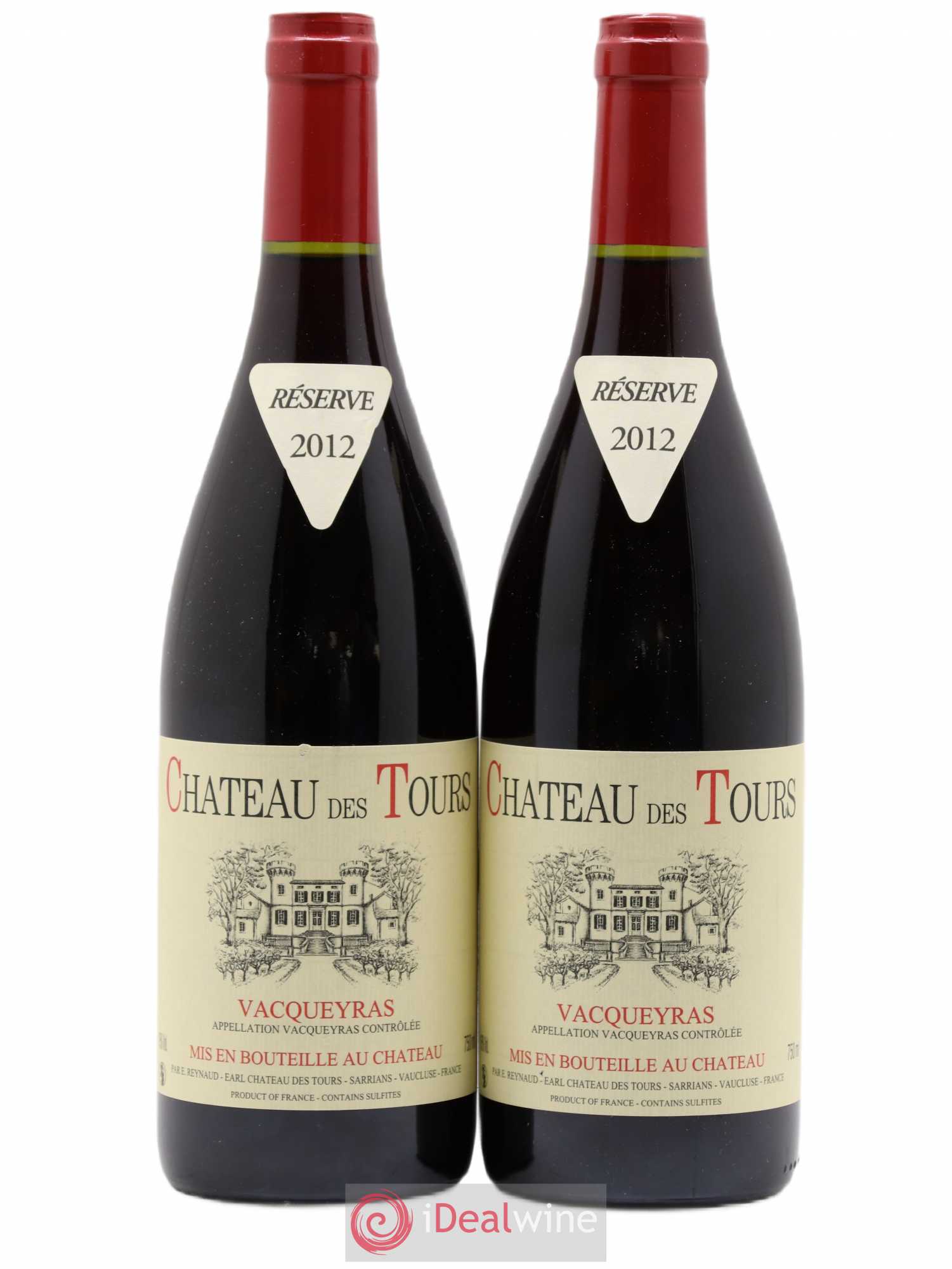 Vacqueyras Château des Tours Emmanuel Reynaud 2012 - Lot de 2 bouteilles - 0