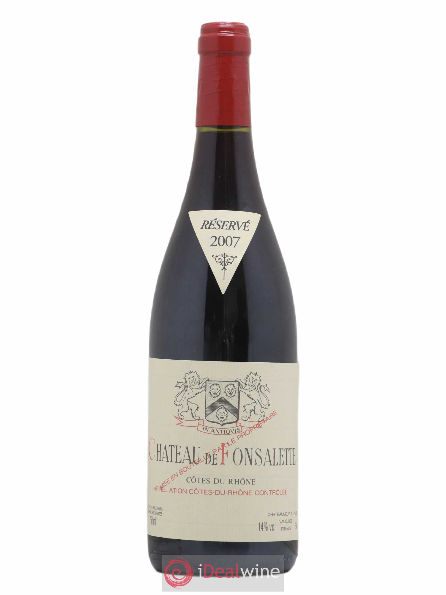Côtes-du-Rhône Château de Fonsalette Emmanuel Reynaud 2007 - Lot de 1 bouteille - 0