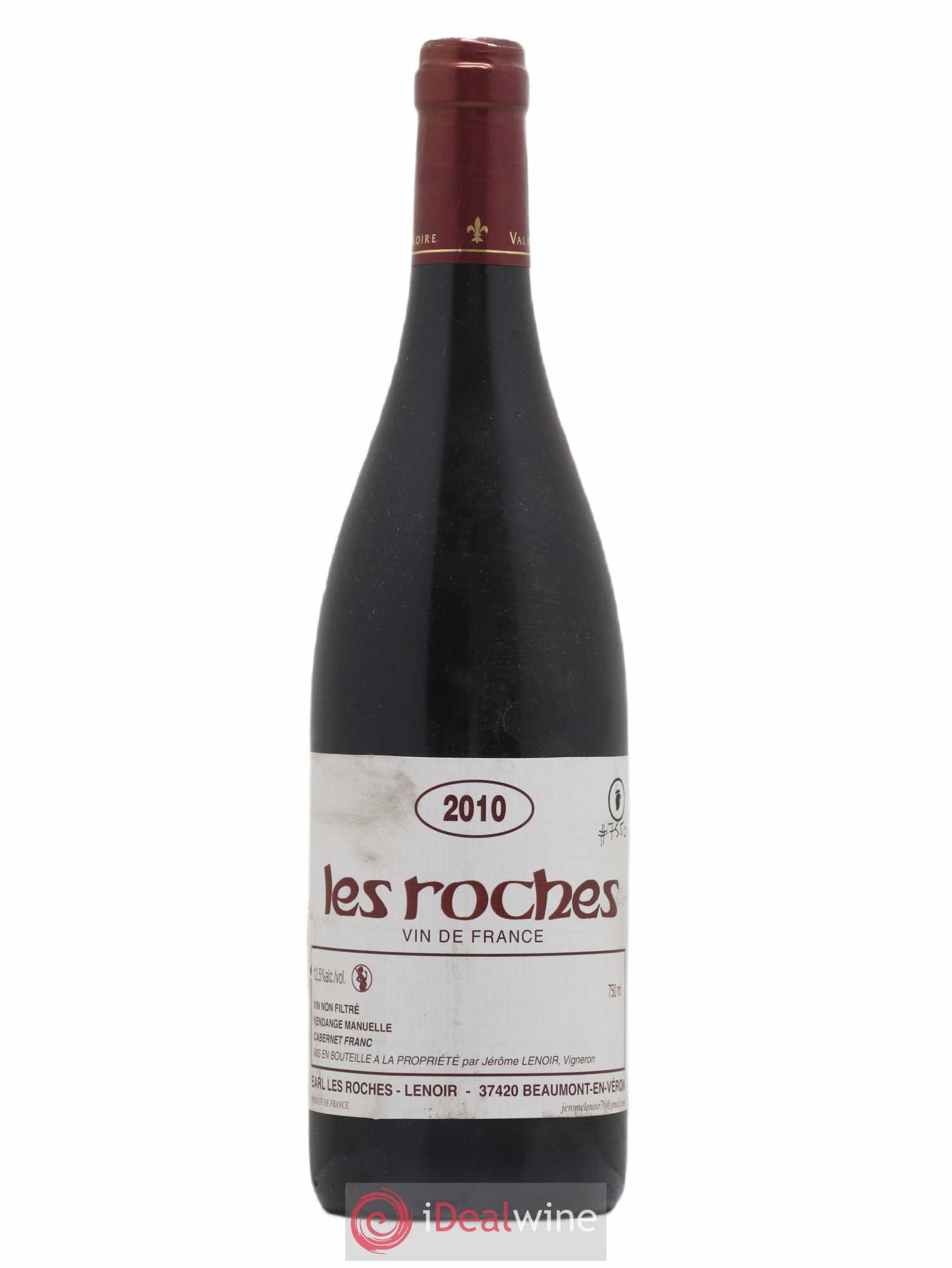 Vin de France Les Roches Lenoir (Domaine) 2010 - Lot de 1 bouteille - 0