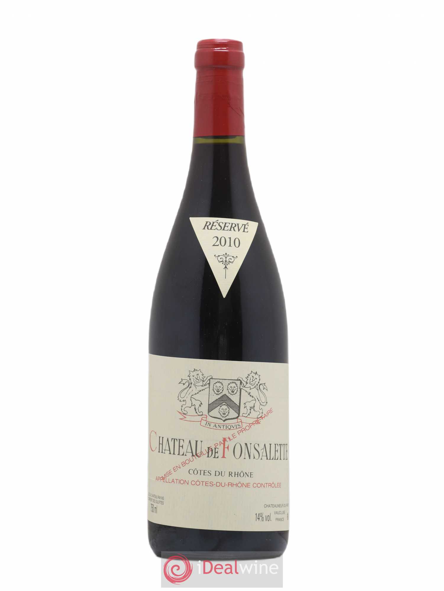 Côtes-du-Rhône Château de Fonsalette Emmanuel Reynaud 2010 - Lot de 1 bouteille - 0