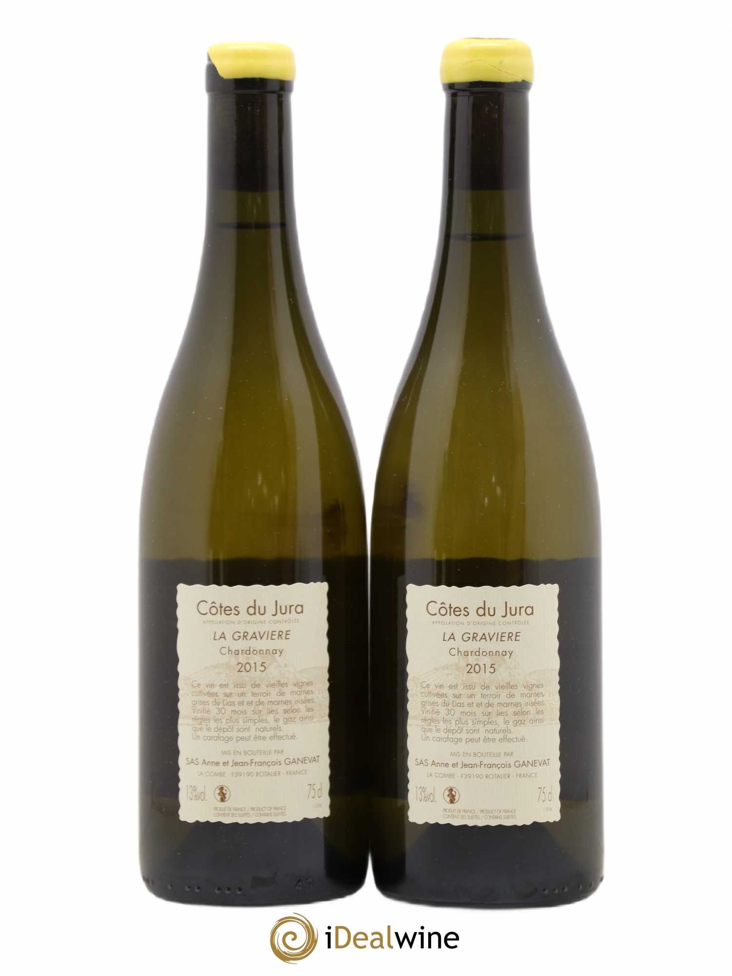 Côtes du Jura La Gravière Anne et Jean François Ganevat 2015 - Lot de 2 bouteilles - 1