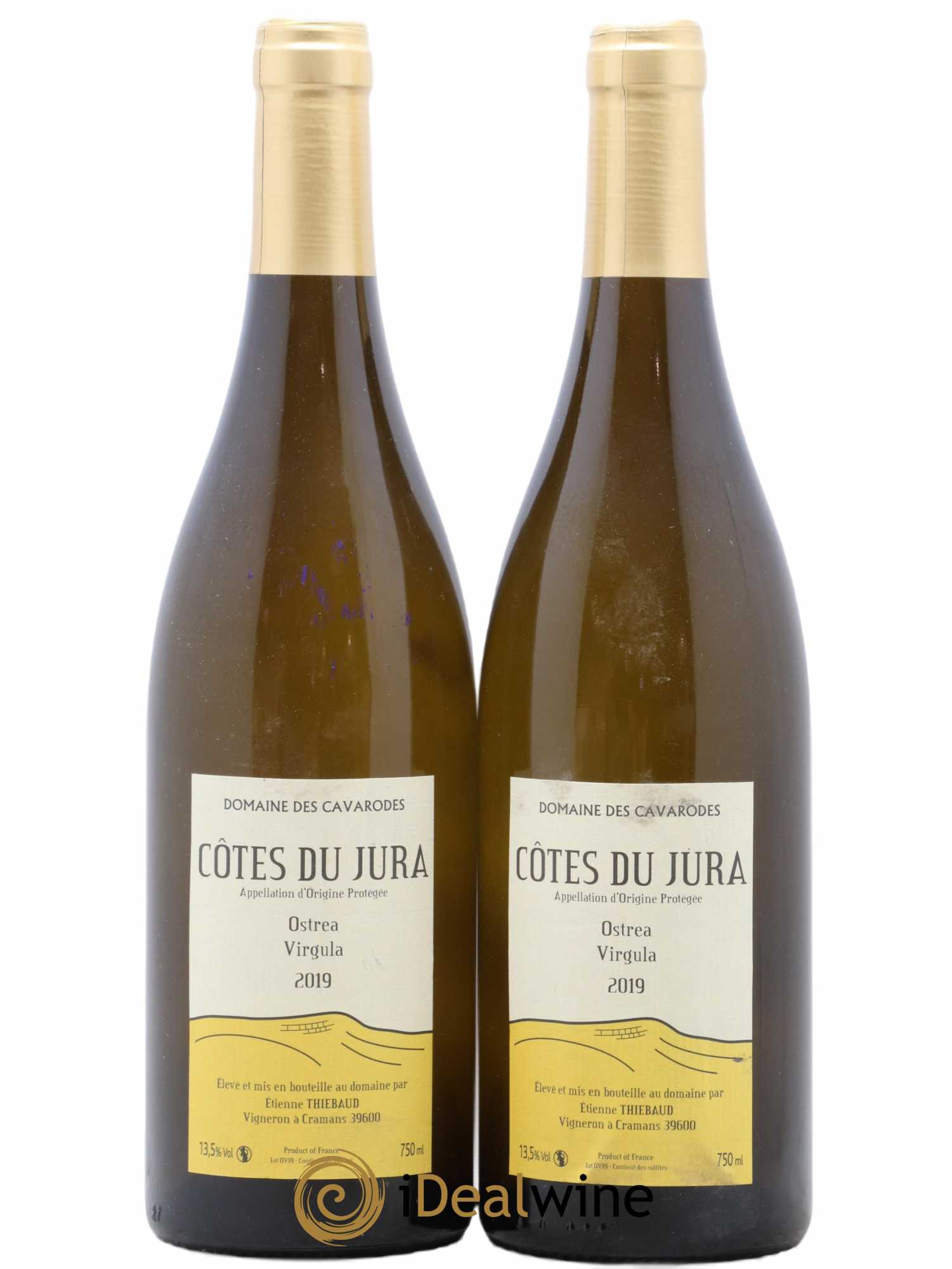 Côtes du Jura Ostrea Virgula Cavarodes (Domaine des) - Etienne Thiébaud 2019 - Lot de 2 bouteilles - 0