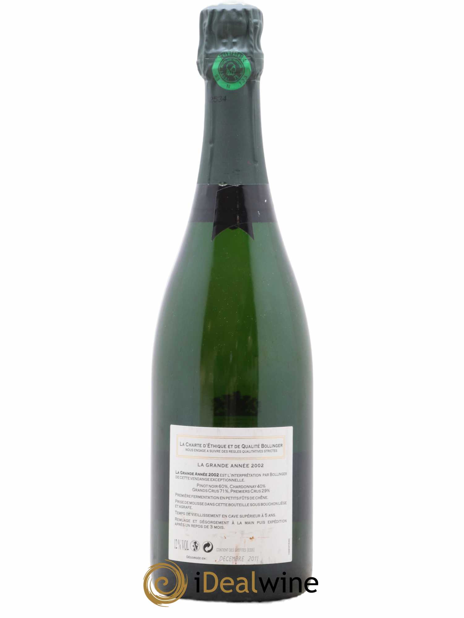 La Grande Année Brut Bollinger 2002 - Lot de 1 bouteille - 1