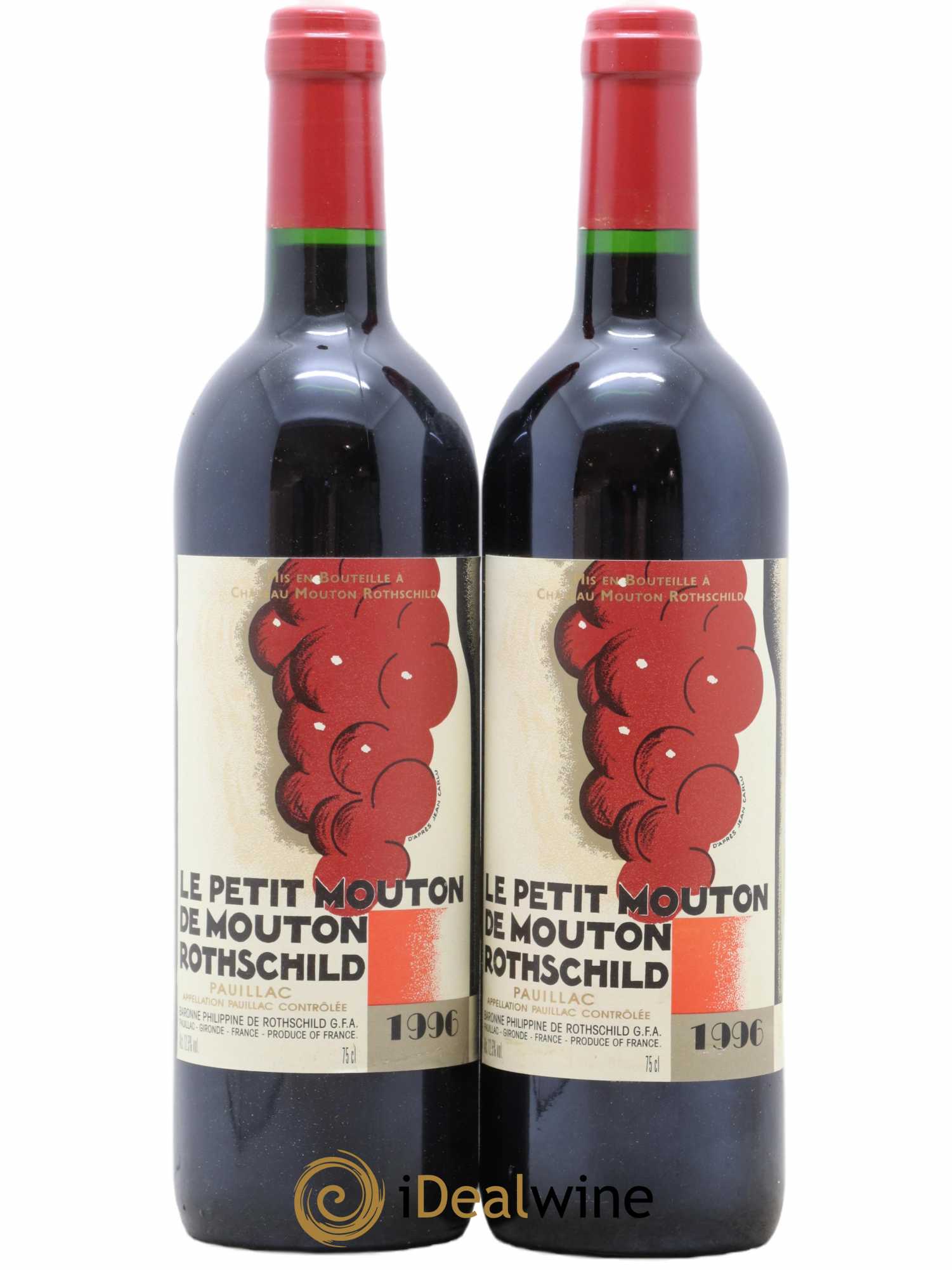 Petit Mouton Second Vin 1996 - Lot of 2 bottles - 0