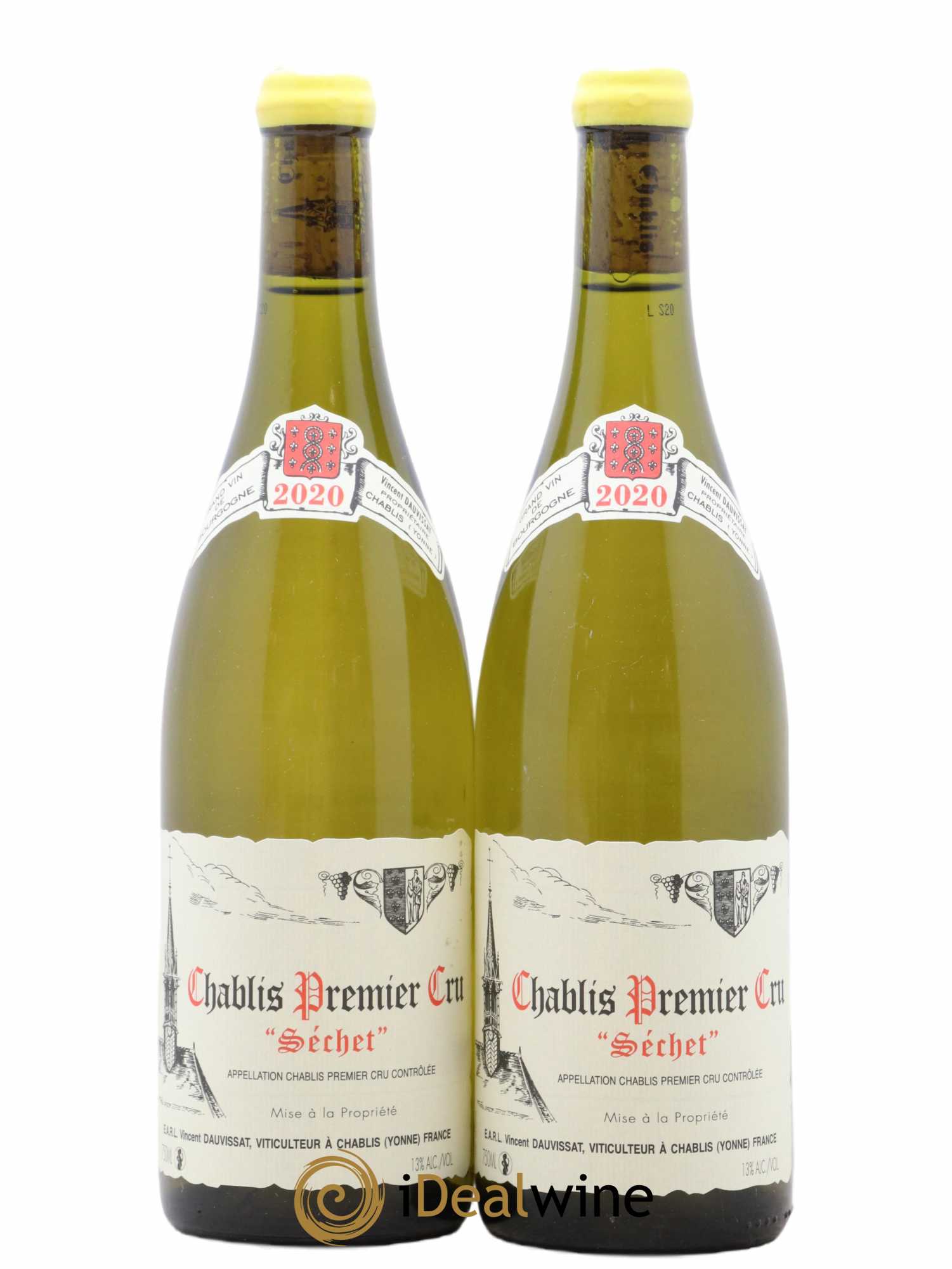 Chablis 1er Cru Séchet Vincent Dauvissat (Domaine) 2020 - Lot de 2 bouteilles - 0