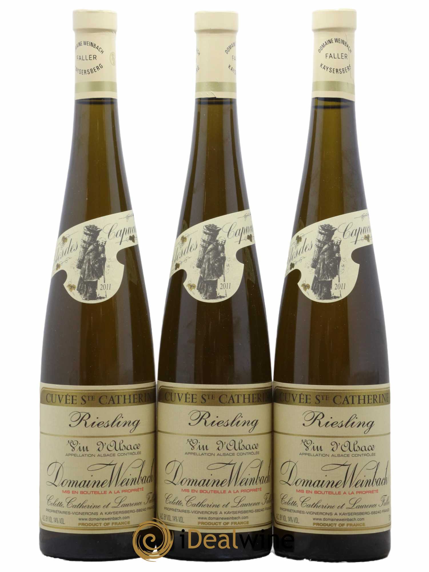 Alsace Riesling Cuvée Sainte-Catherine Weinbach (Domaine) 2011 - Posten von 3 Flaschen - 0