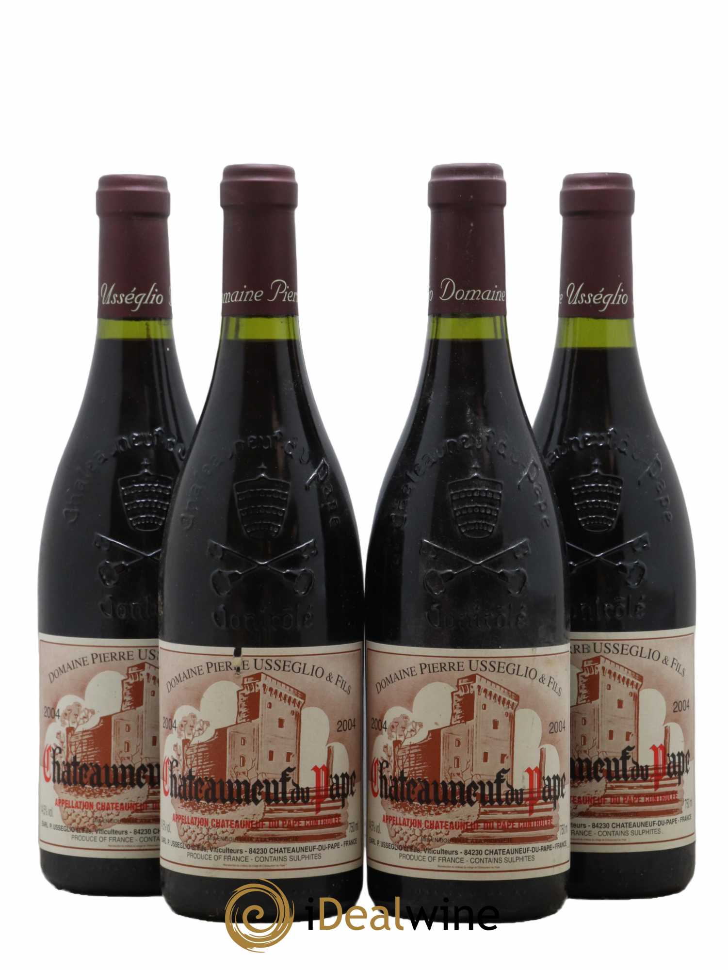 Châteauneuf-du-Pape Tradition Pierre Usseglio & Fils 2004 - Lot de 4 bouteilles - 0