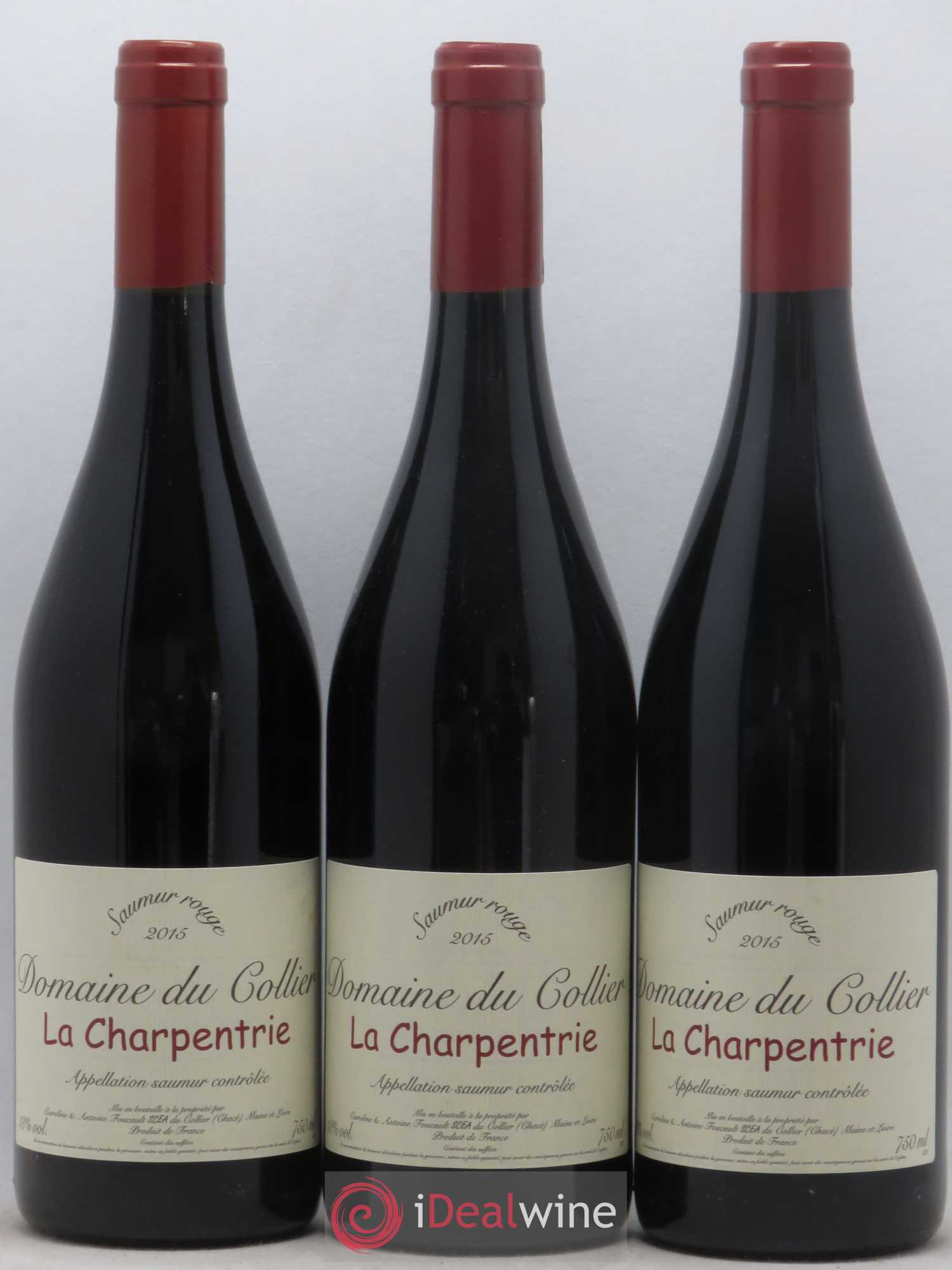 Saumur La Charpentrie Domaine du Collier 2015 - Lot de 3 bouteilles - 0
