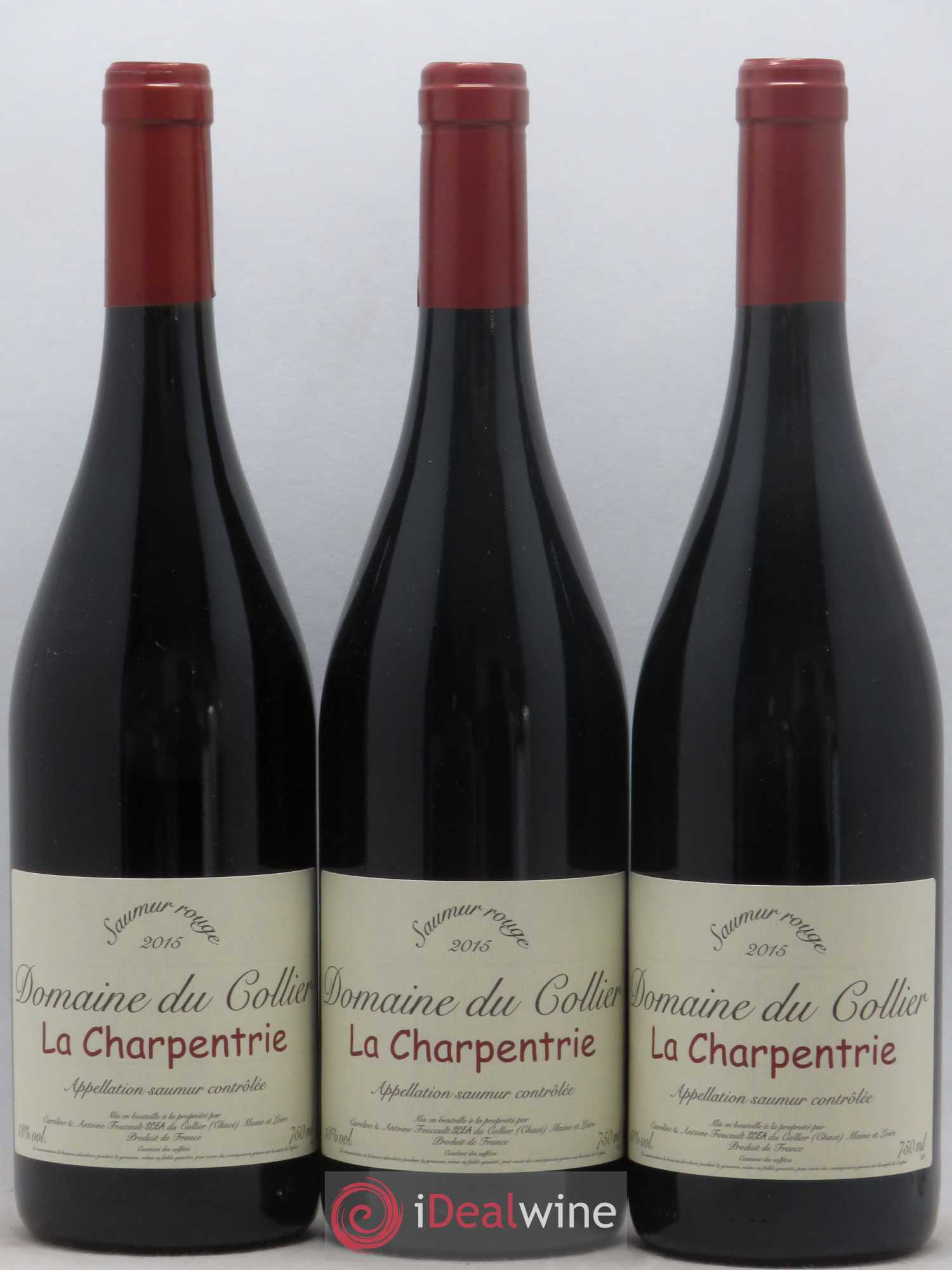 Saumur La Charpentrie Domaine du Collier 2015 - Lot de 3 bouteilles - 0