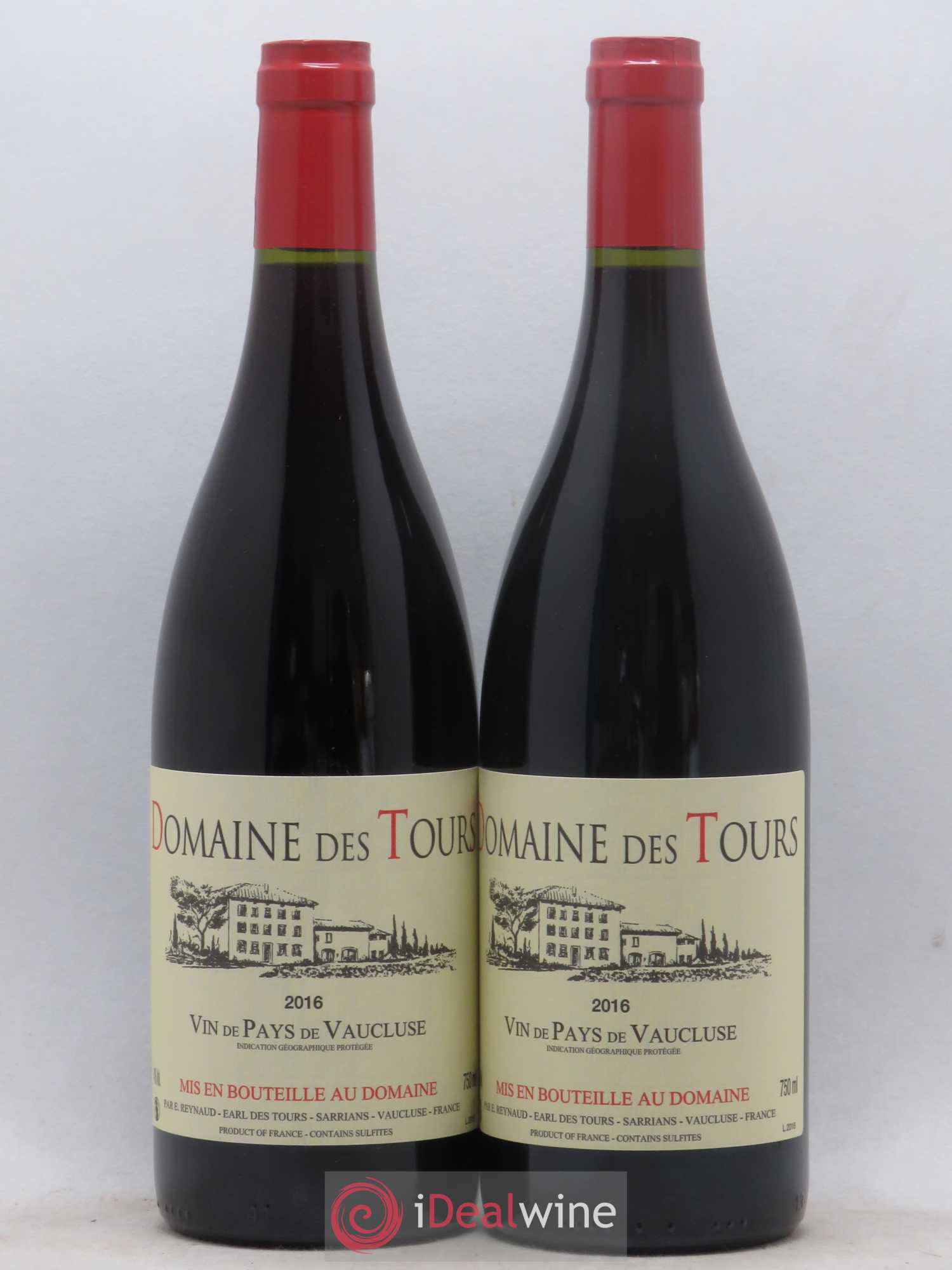 Vaucluse (Vin de Pays de Vaucluse) Domaine des Tours Emmanuel Reynaud 2016 - Lot de 2 bouteilles - 0