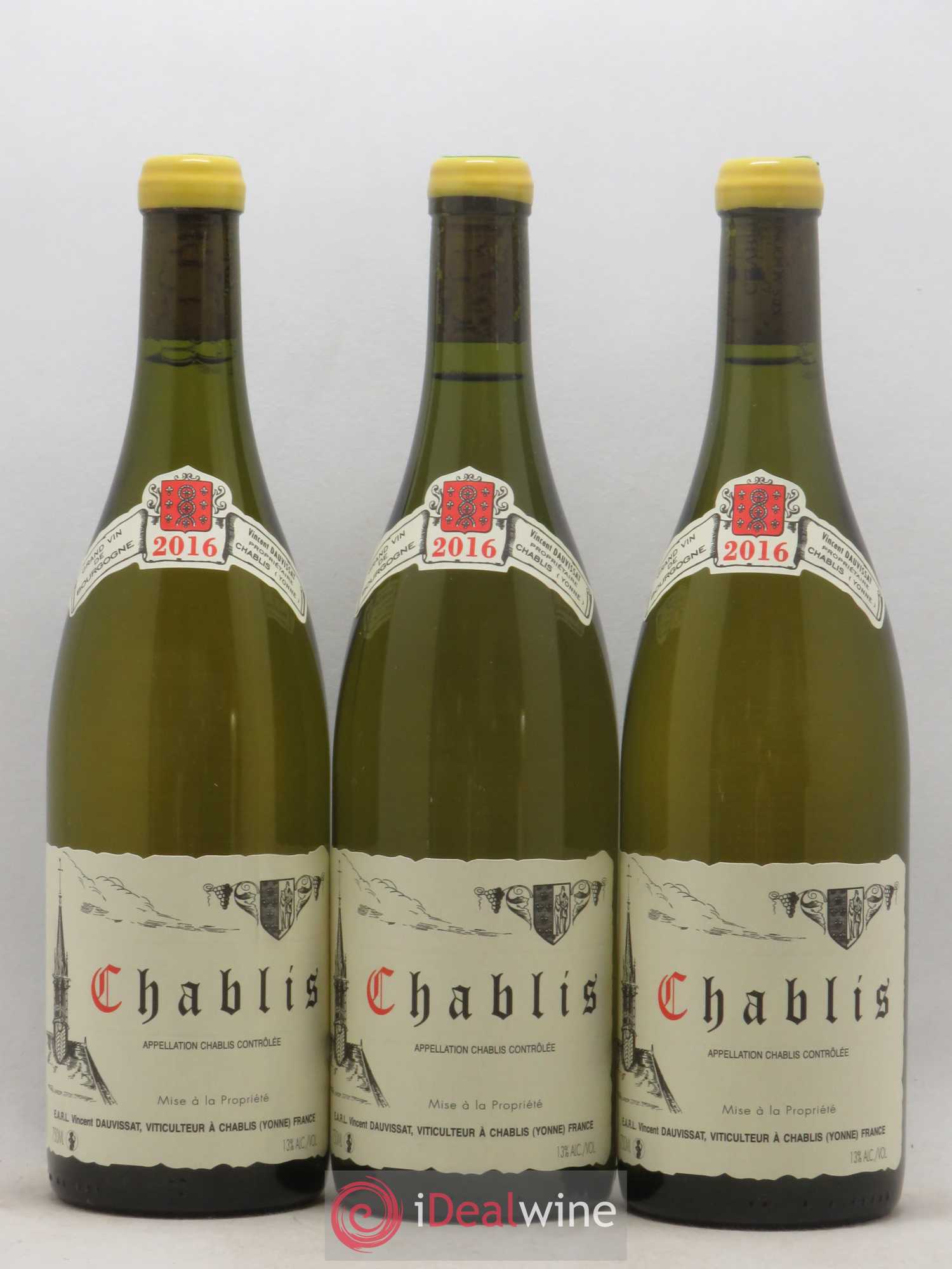 Chablis Vincent Dauvissat (Domaine) 2016 - Lot de 3 bouteilles - 0