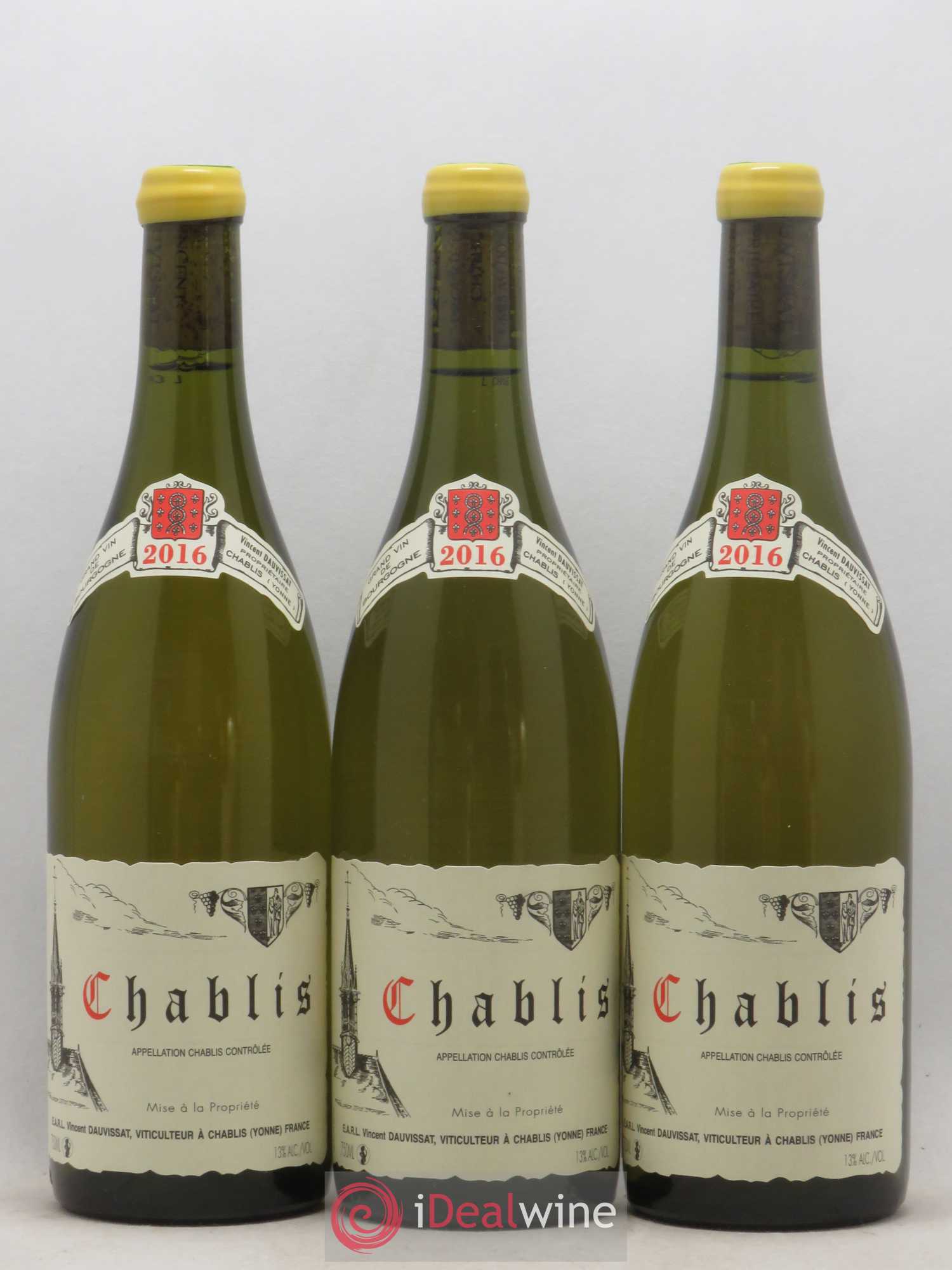 Chablis Vincent Dauvissat (Domaine) 2016 - Lot de 3 bouteilles - 0