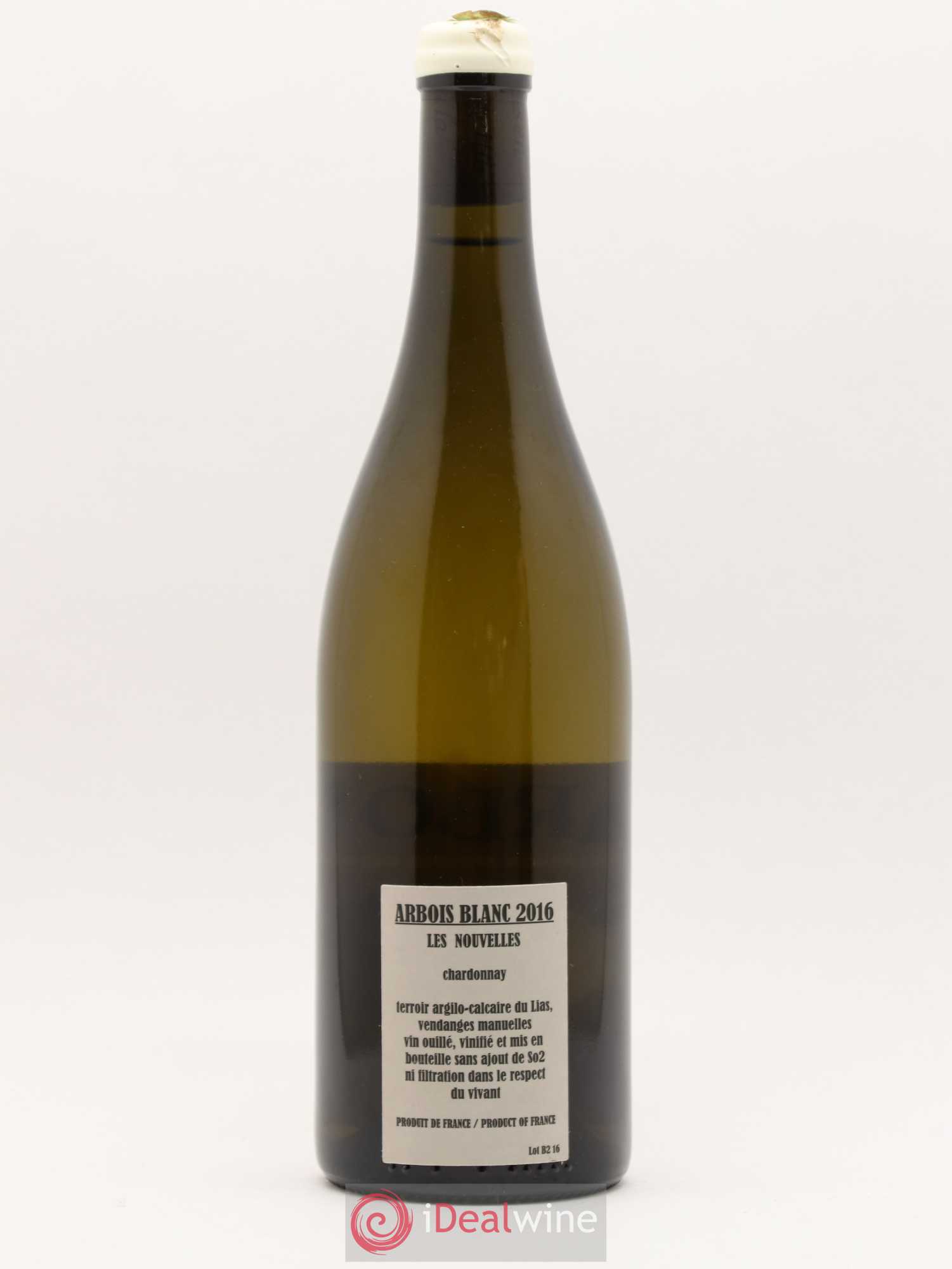 Arbois Chardonnay Les Nouvelles Adeline Houillon & Renaud Bruyère 2016 - Lot de 1 bouteille - 1