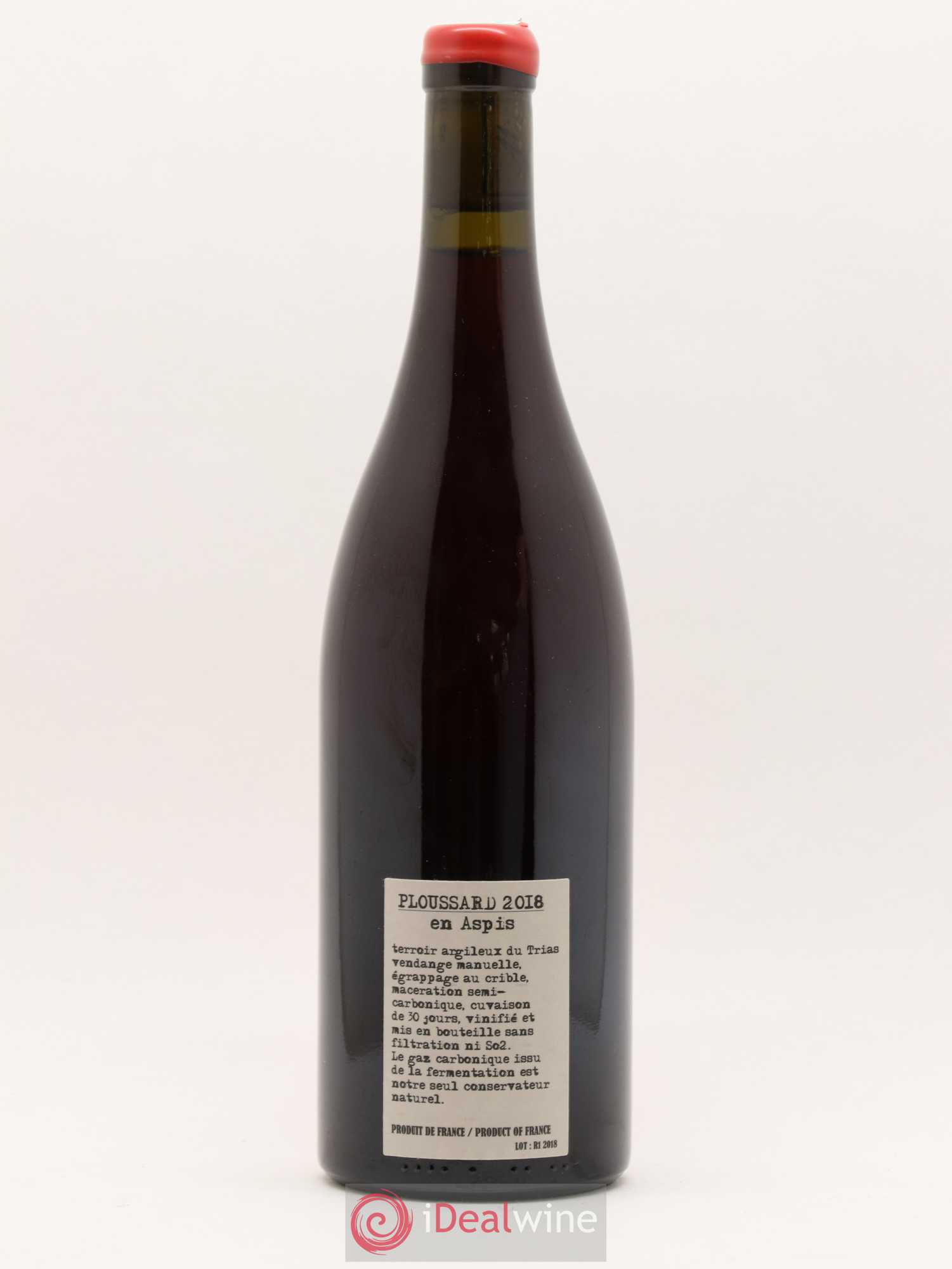 Arbois-Pupillin Ploussard En Aspis Adeline Houillon & Renaud Bruyère 2018 - Lot de 1 bouteille - 1
