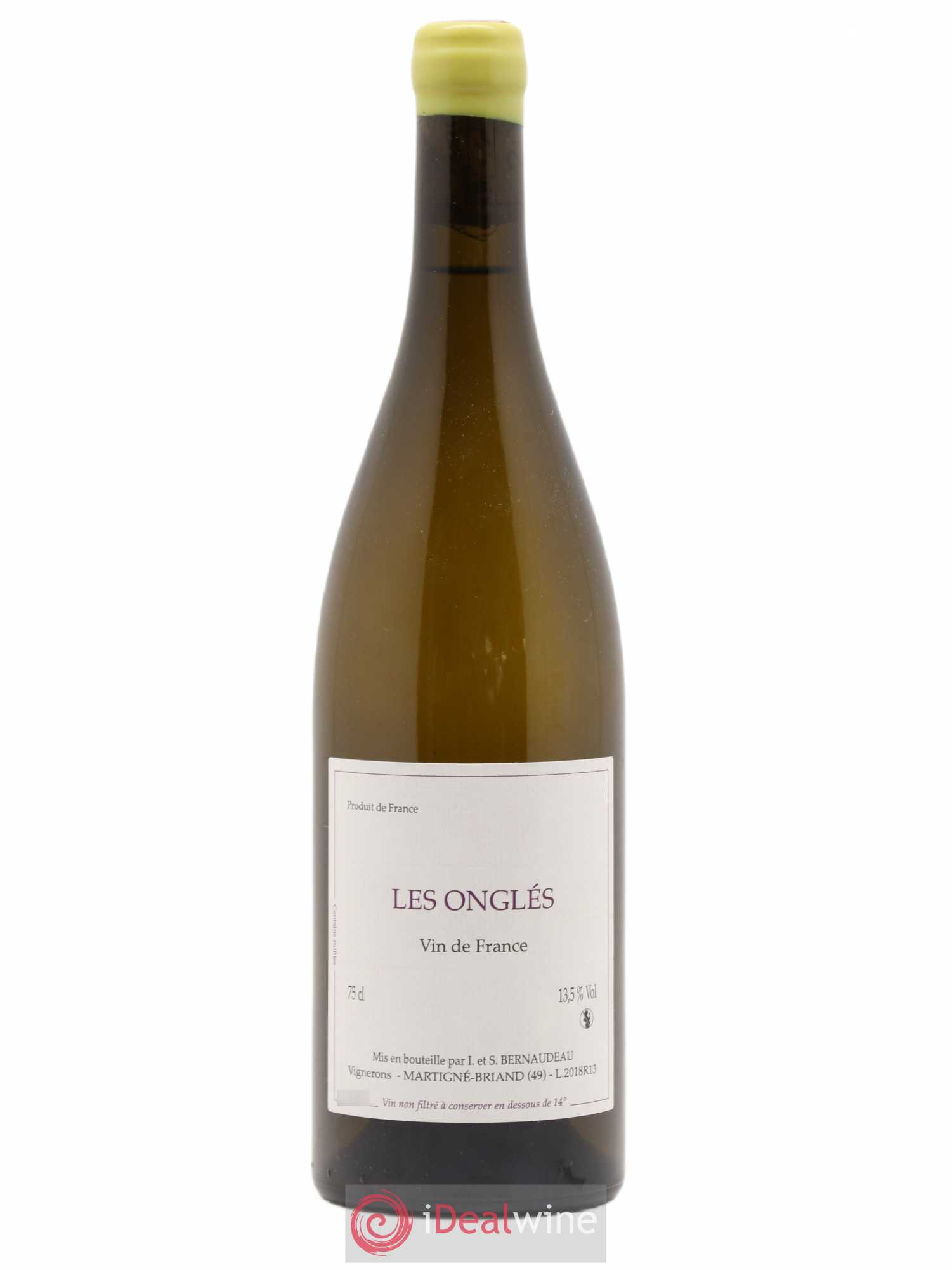 Vin de France Les Onglés Stéphane Bernaudeau 2018 - Lot de 1 bouteille - 0