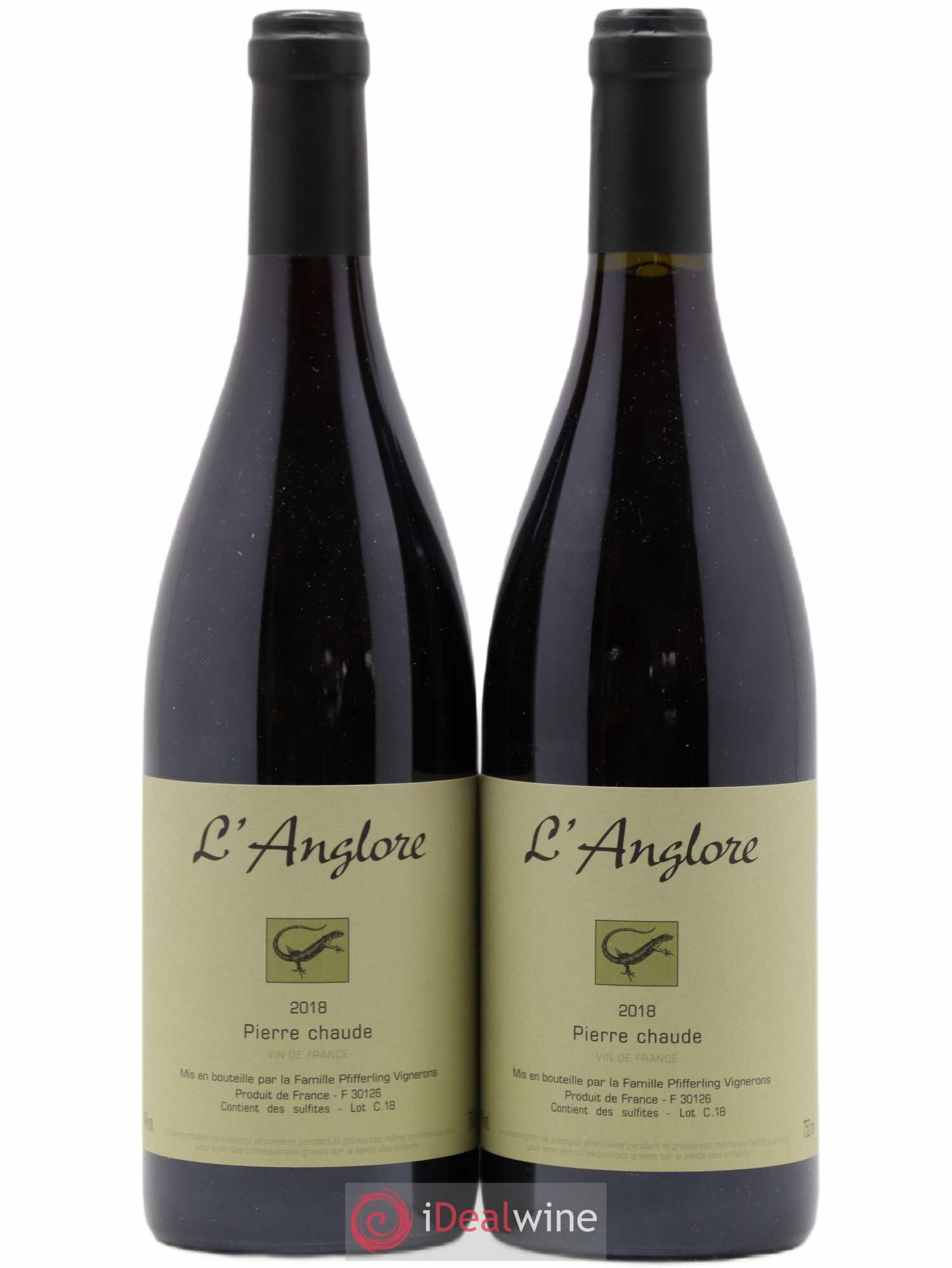 Vin de France Pierre chaude L'Anglore 2018 - Lot de 2 bouteilles - 0