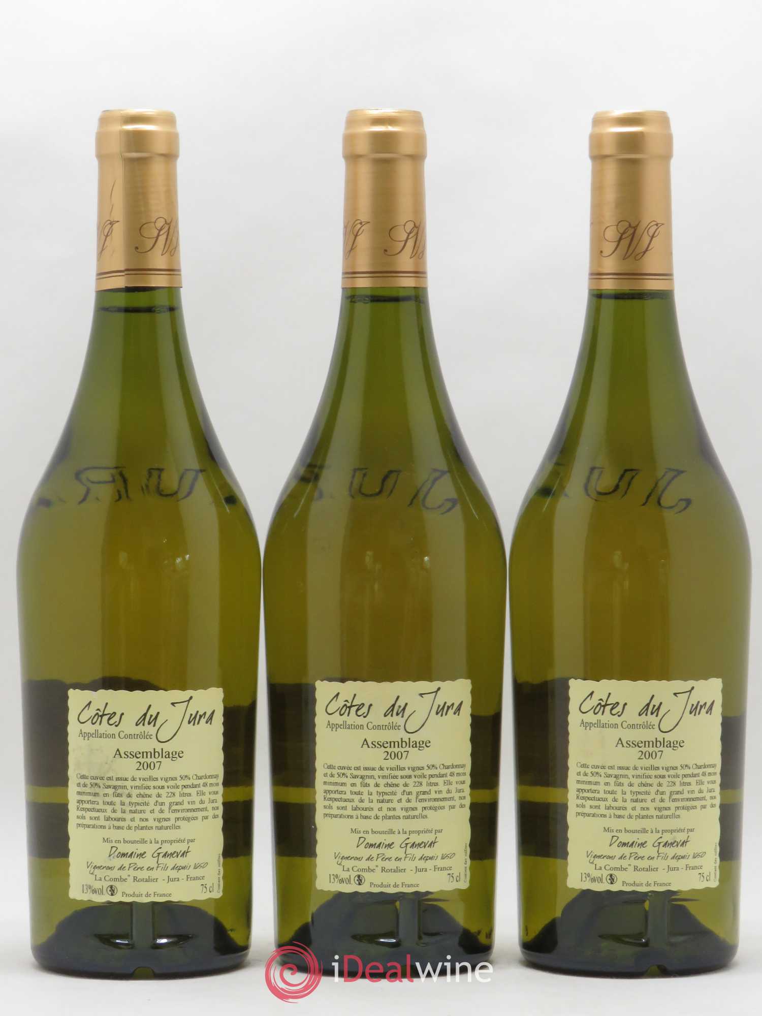 Côtes du Jura Cuvée de Garde Jean-François Ganevat (Domaine) 2007 - Lot de 3 bouteilles - 1