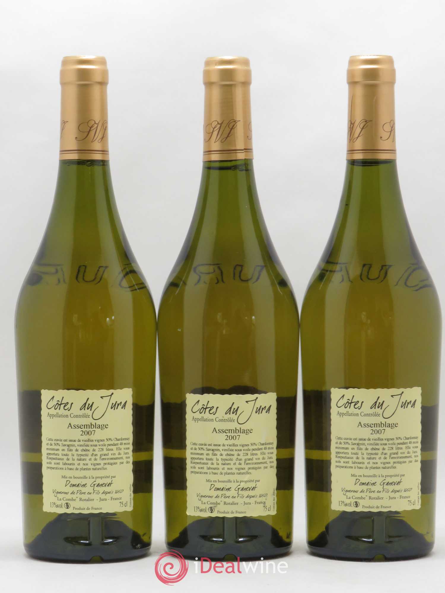 Côtes du Jura Cuvée de Garde Jean-François Ganevat (Domaine) 2007 - Lot de 3 bouteilles - 1
