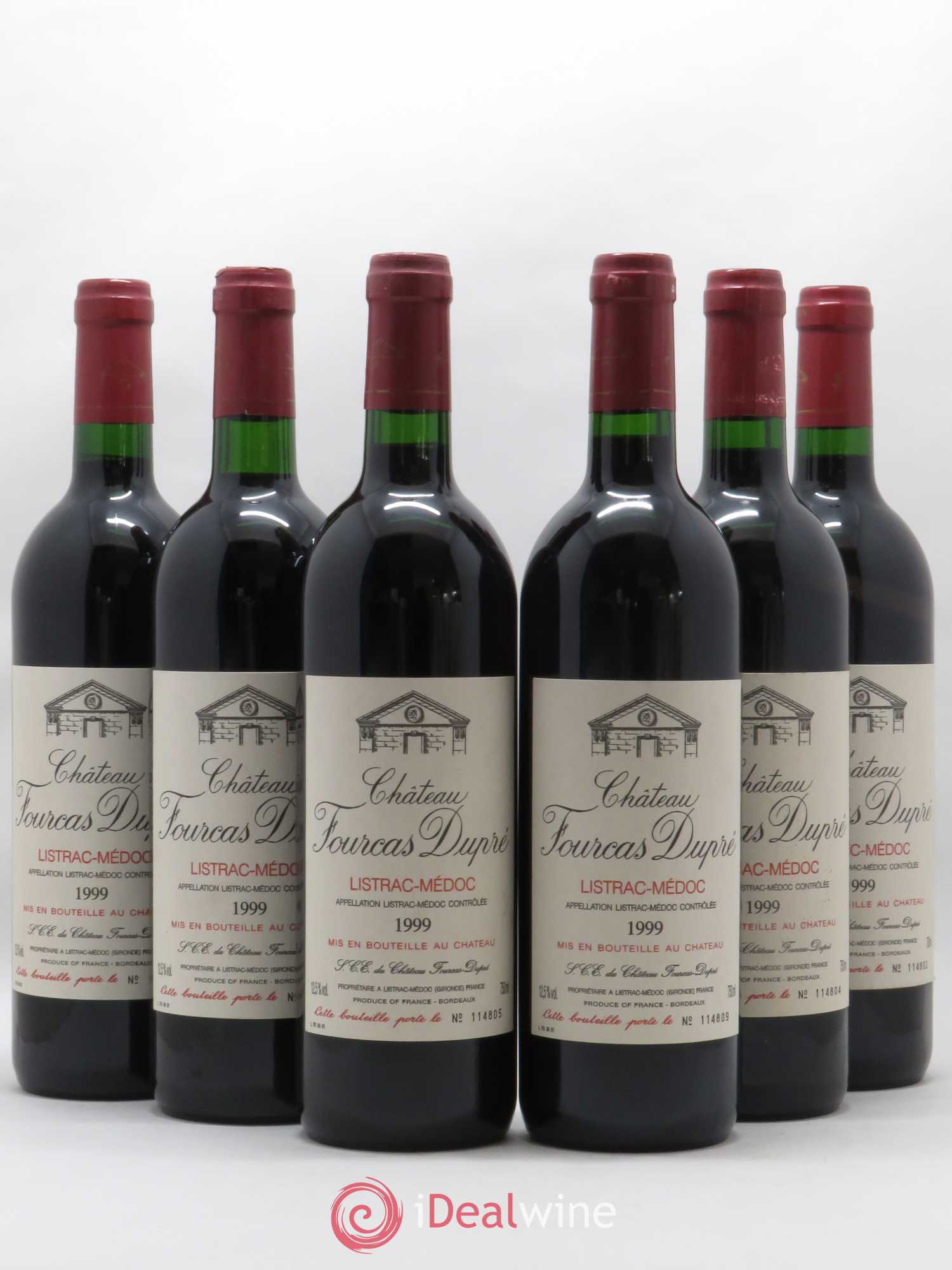 Château Fourcas Dupré 1999 - Lot de 6 bouteilles - 0