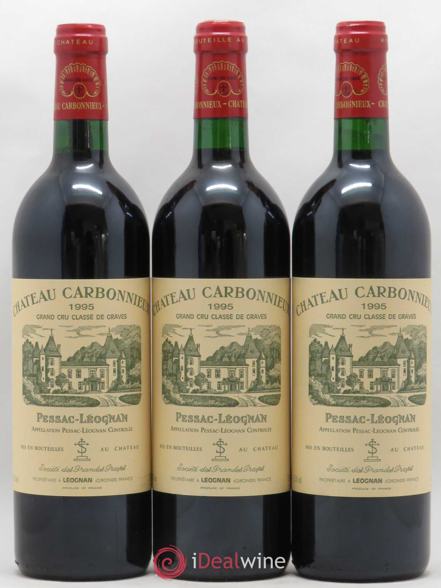 Château Carbonnieux Cru Classé de Graves 1995 - Lot de 6 bouteilles - 1