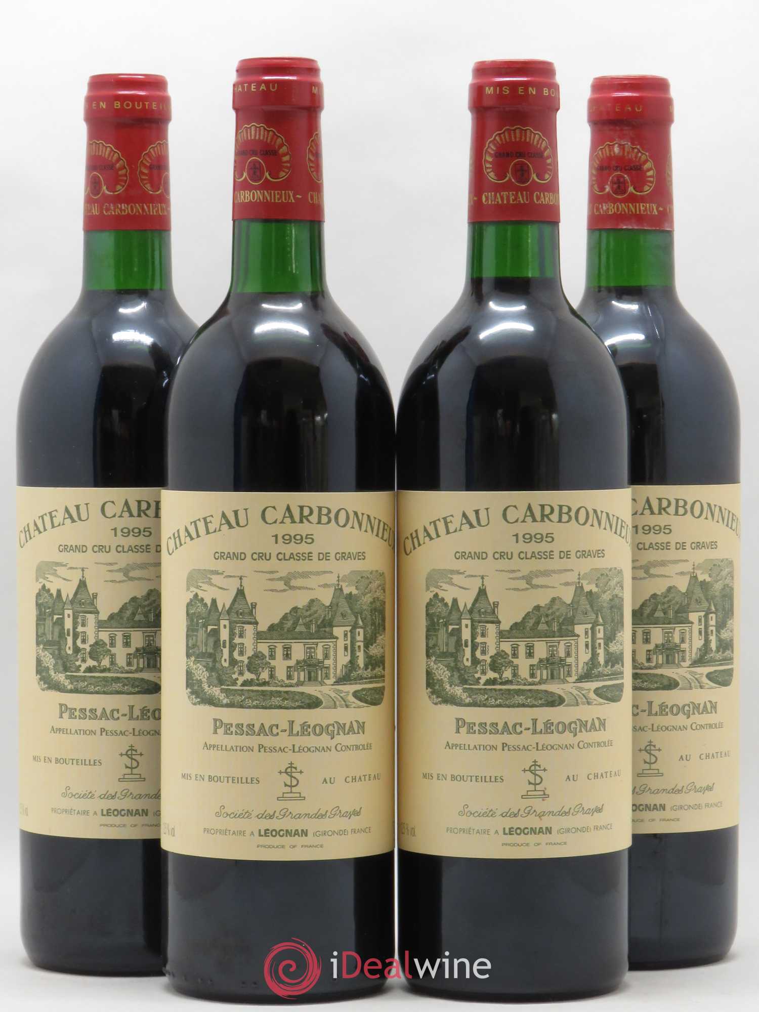 Château Carbonnieux Cru Classé de Graves 1995 - Lot de 4 bouteilles - 0