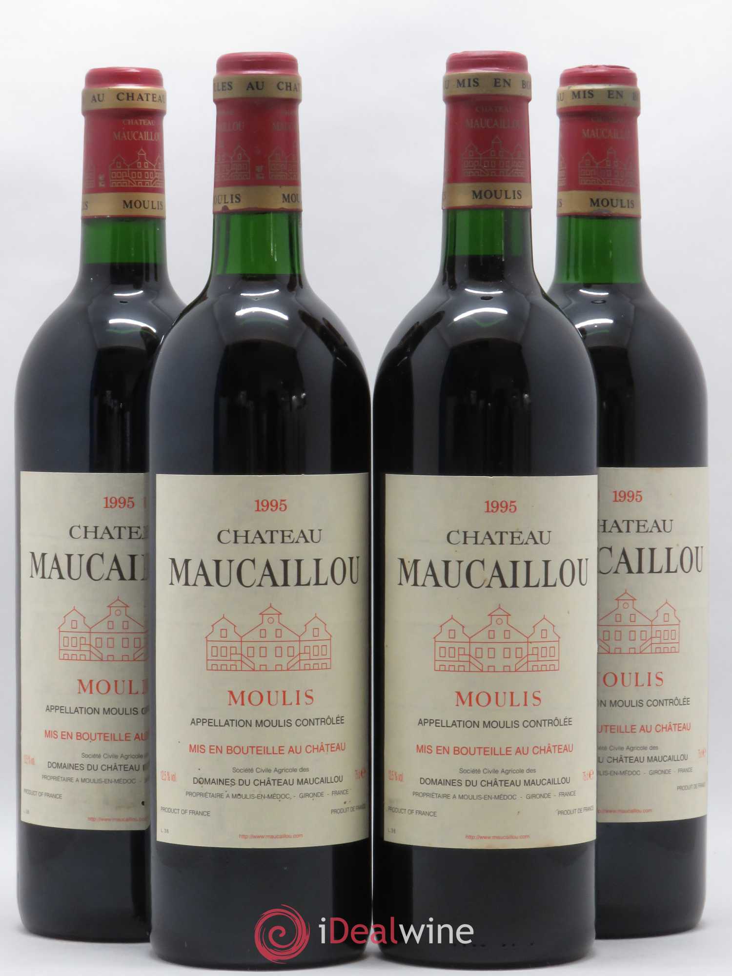 Château Maucaillou 1995 - Lot de 4 bouteilles - 0