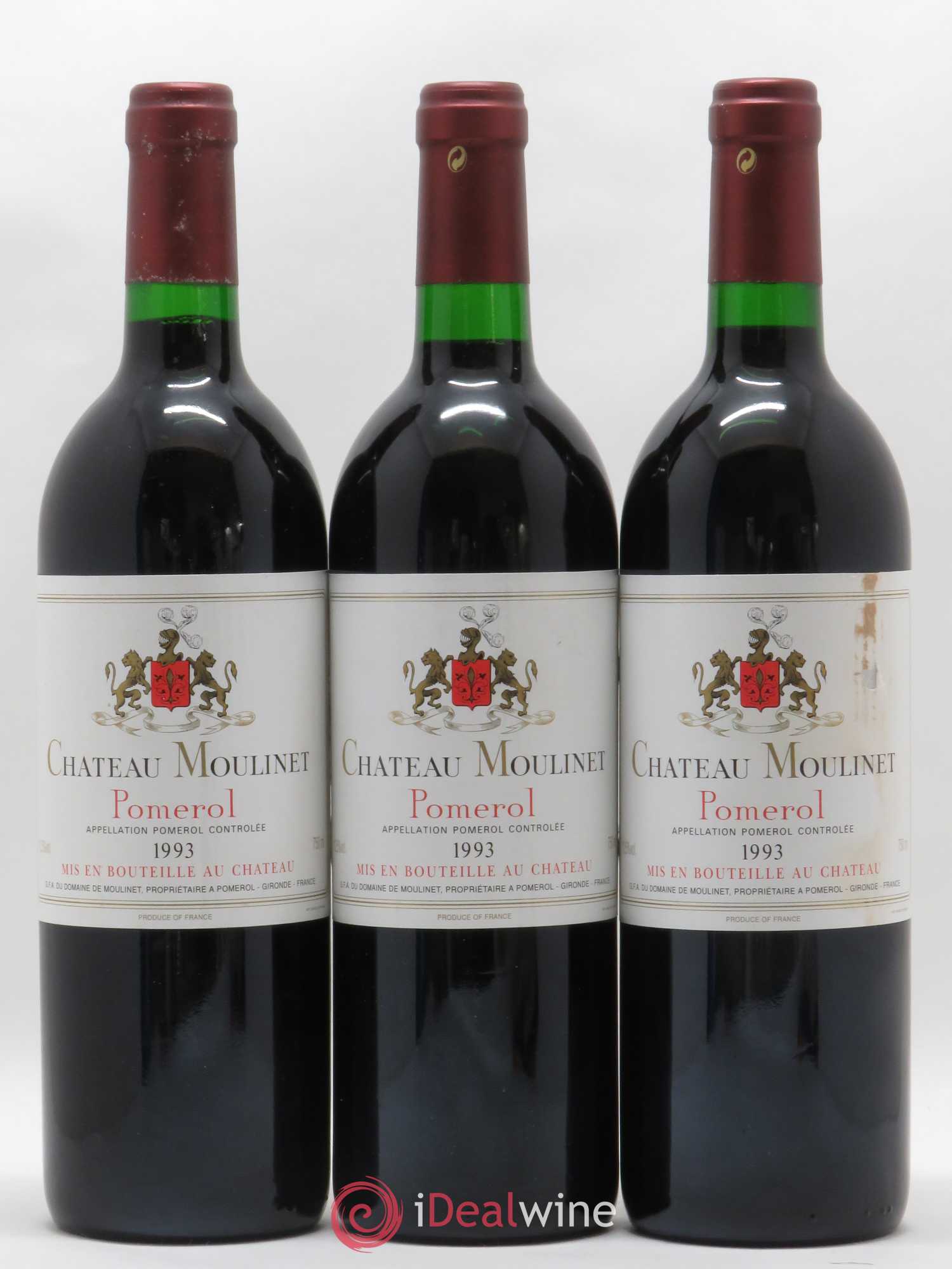 Château Moulinet 1993 - Lot de 3 bouteilles - 0