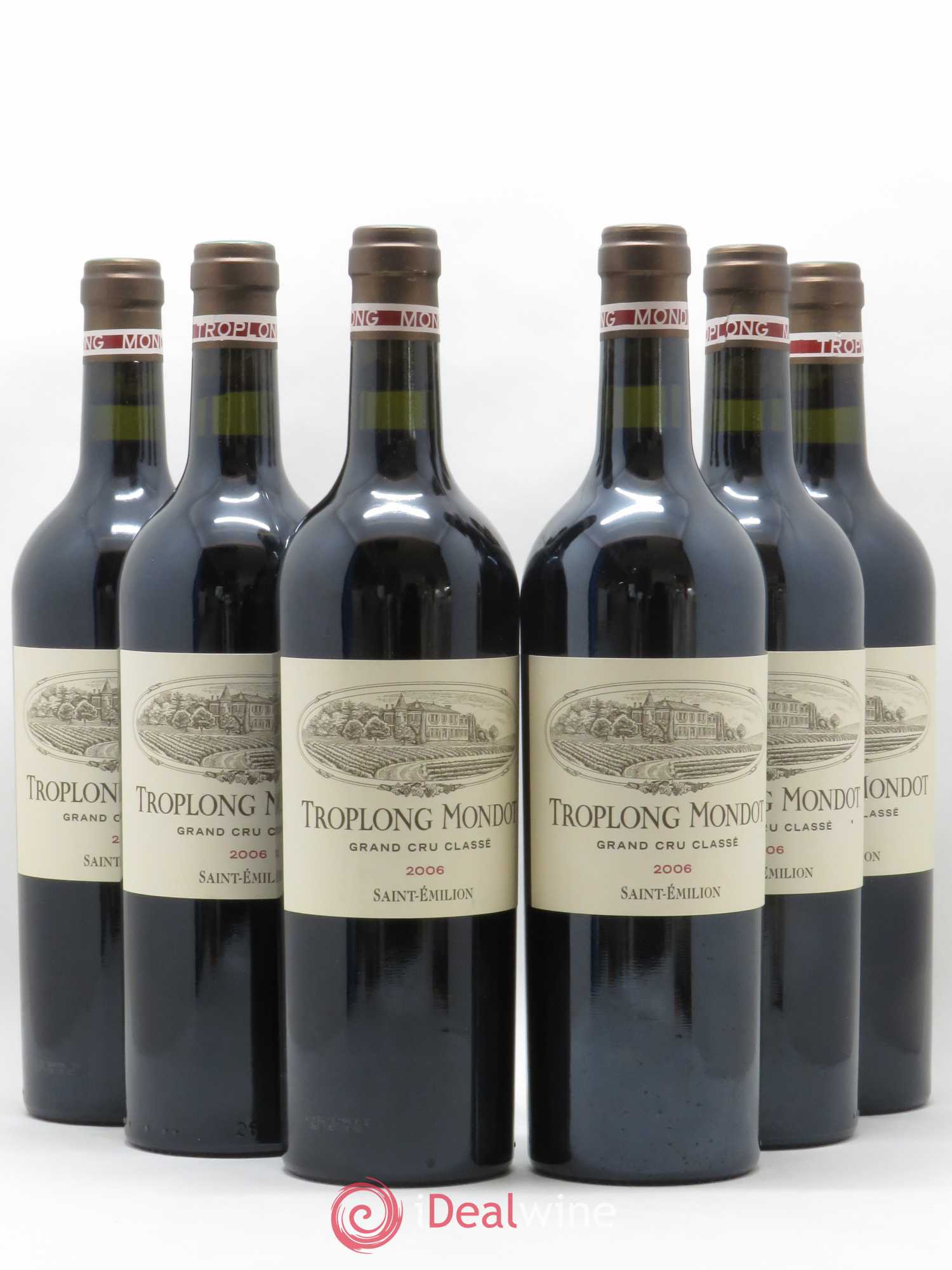 Château Troplong Mondot 1er Grand Cru Classé B 2006 - Lot de 6 bouteilles - 0