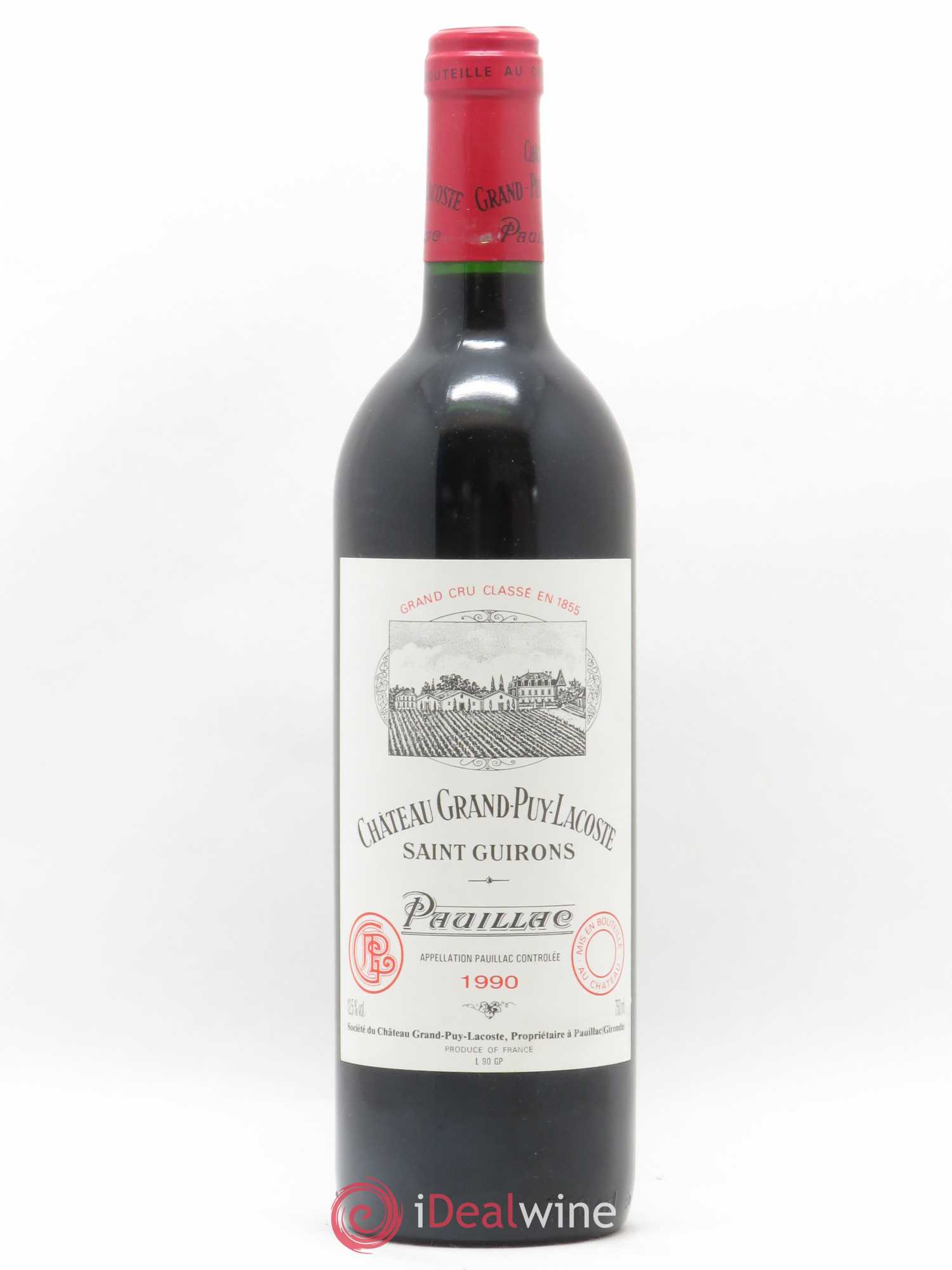 Château Grand Puy Lacoste 5ème Grand Cru Classé 1990 - Lot de 1 bouteille - 0