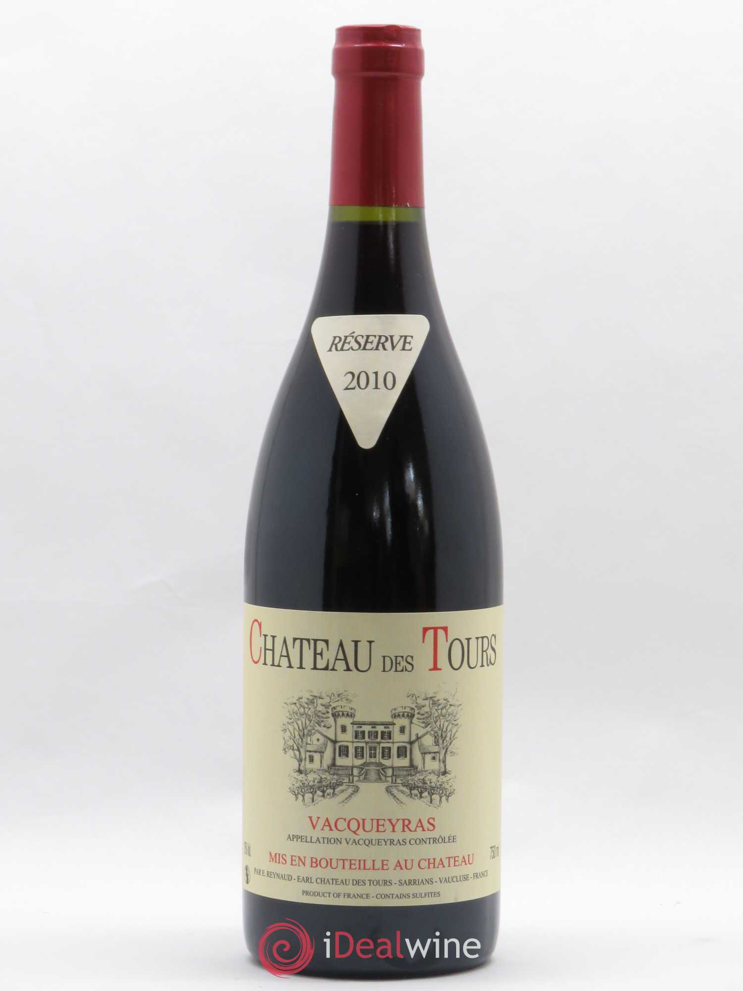 Vacqueyras Château des Tours Emmanuel Reynaud 2010 - Lot de 1 bouteille - 0