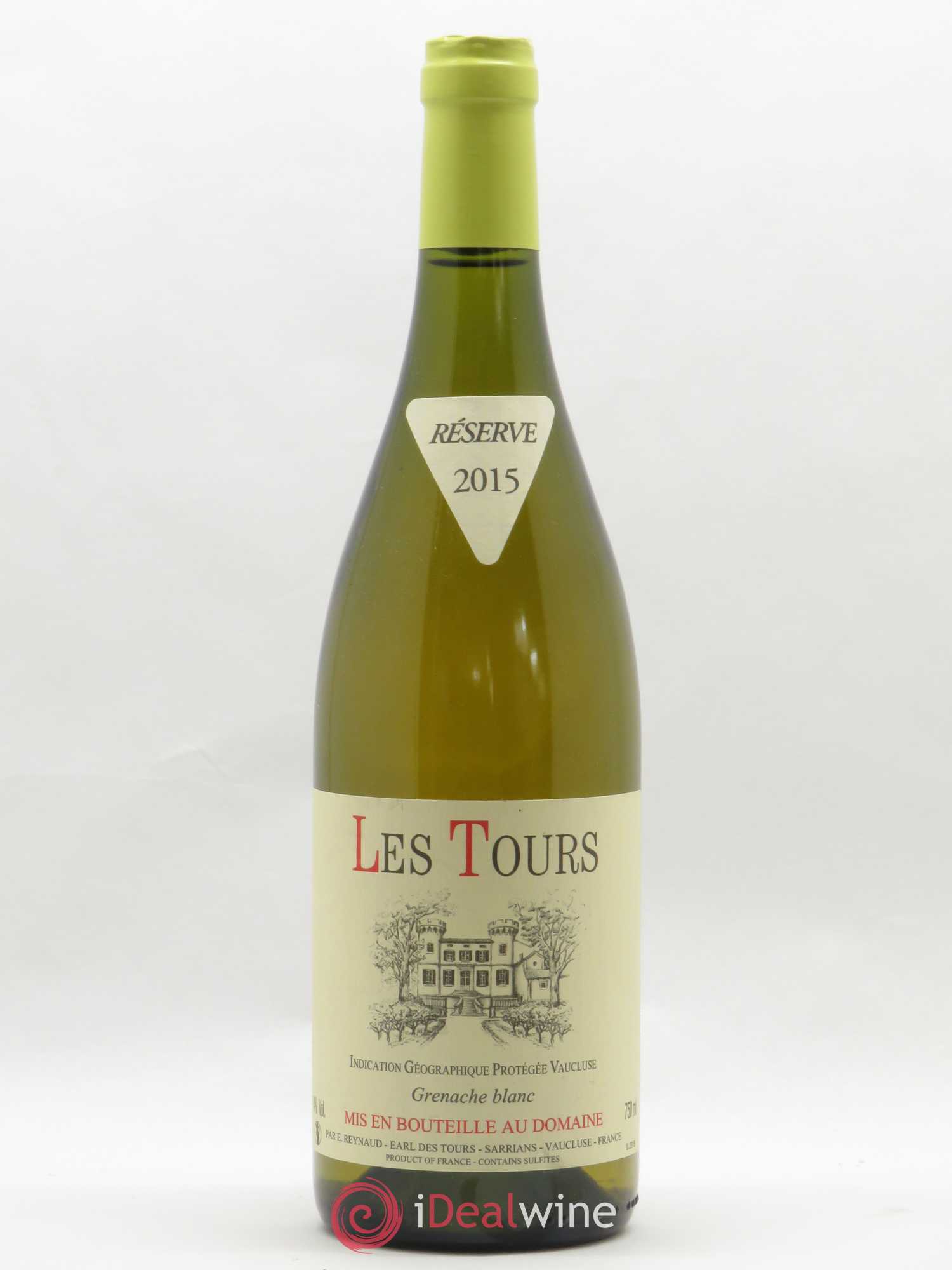 Vaucluse (Vin de Pays de Vaucluse) Les Tours Grenache Blanc Emmanuel Reynaud 2015 - Lot de 1 bouteille - 0