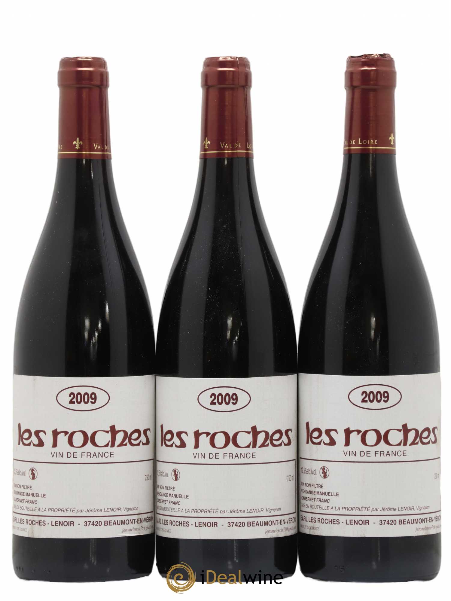 Vin de France Les Roches Lenoir (Domaine) 2009 - Lot de 3 bouteilles - 0