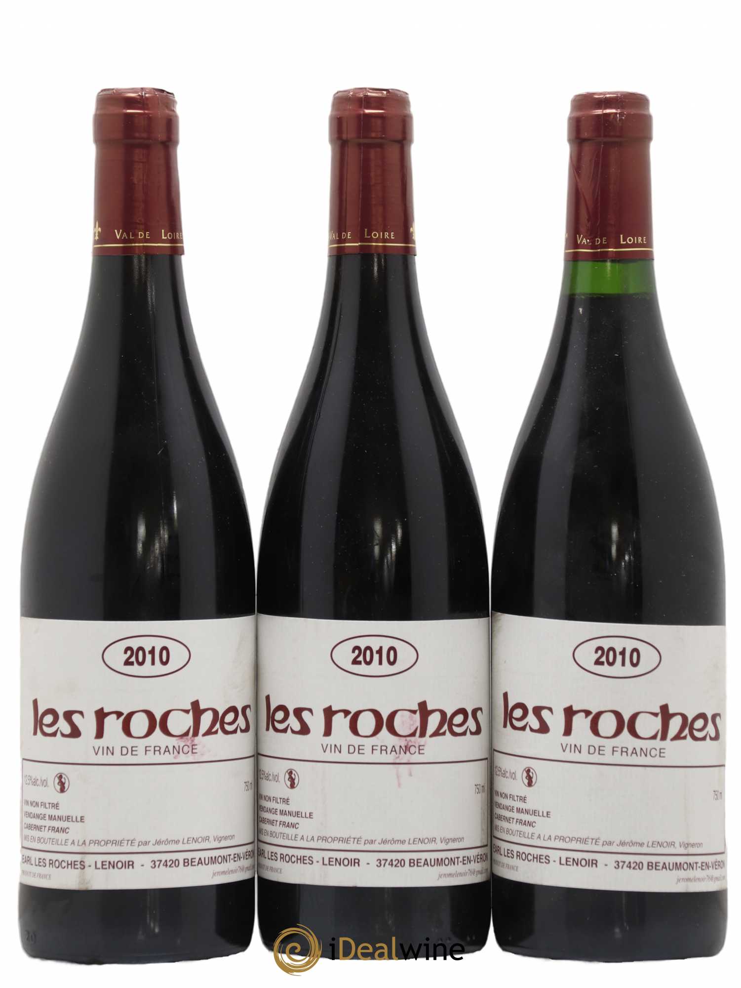 Vin de France Les Roches Lenoir (Domaine) 2010 - Lot de 3 bouteilles - 0