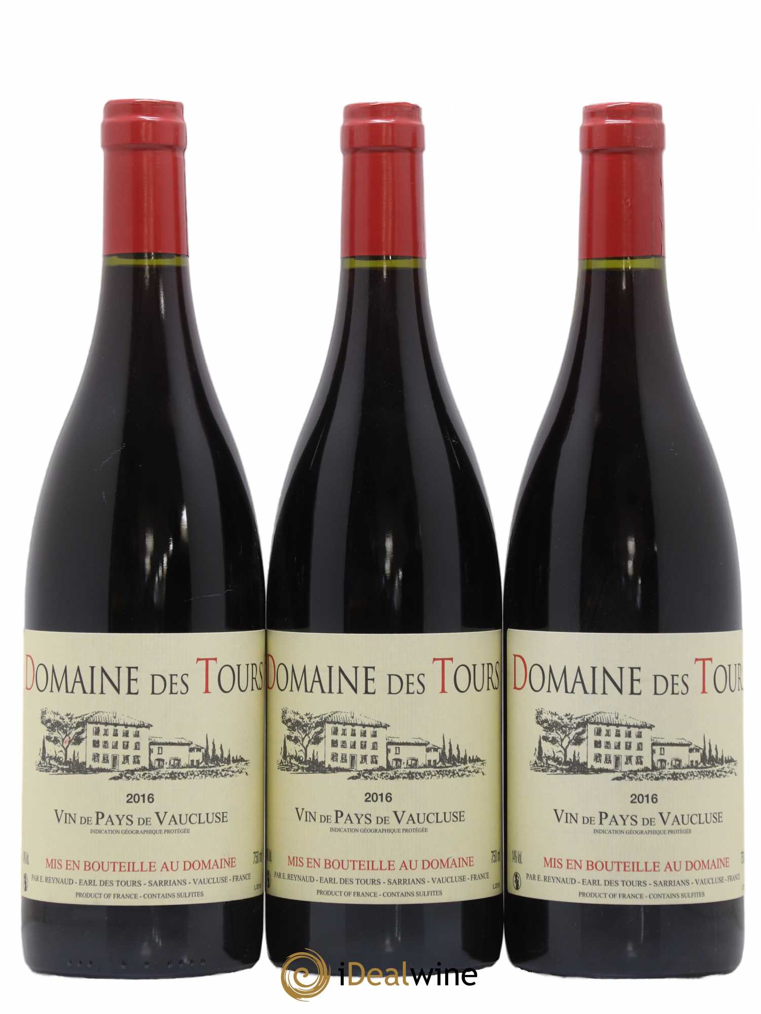Vaucluse (Vin de Pays de Vaucluse) Domaine des Tours Emmanuel Reynaud 2016 - Lot de 3 bouteilles - 0