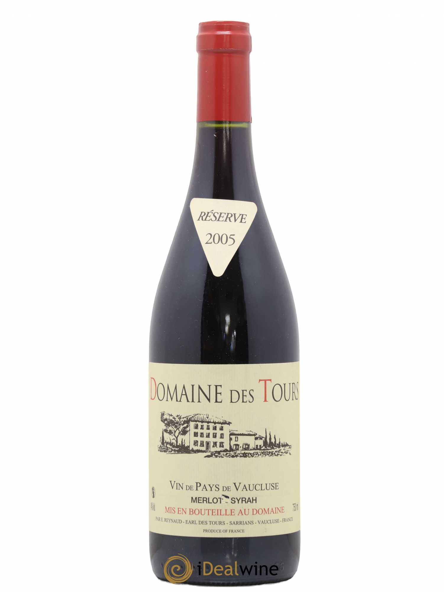 Vaucluse Domaine des Tours Merlot-Syrah Emmanuel Reynaud 2005 - Lot de 1 bouteille - 0