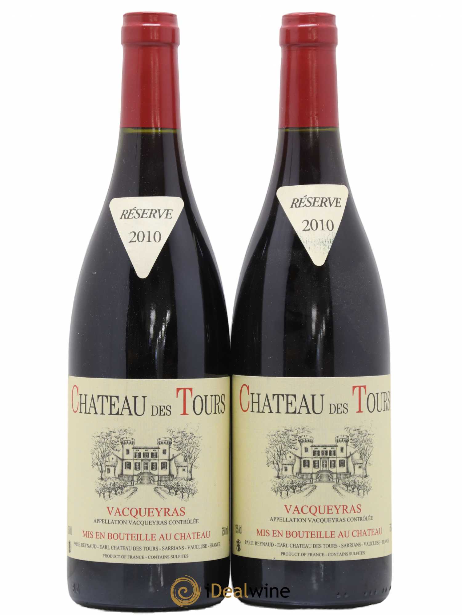 Vacqueyras Château des Tours Emmanuel Reynaud 2010 - Lot de 2 bouteilles - 0