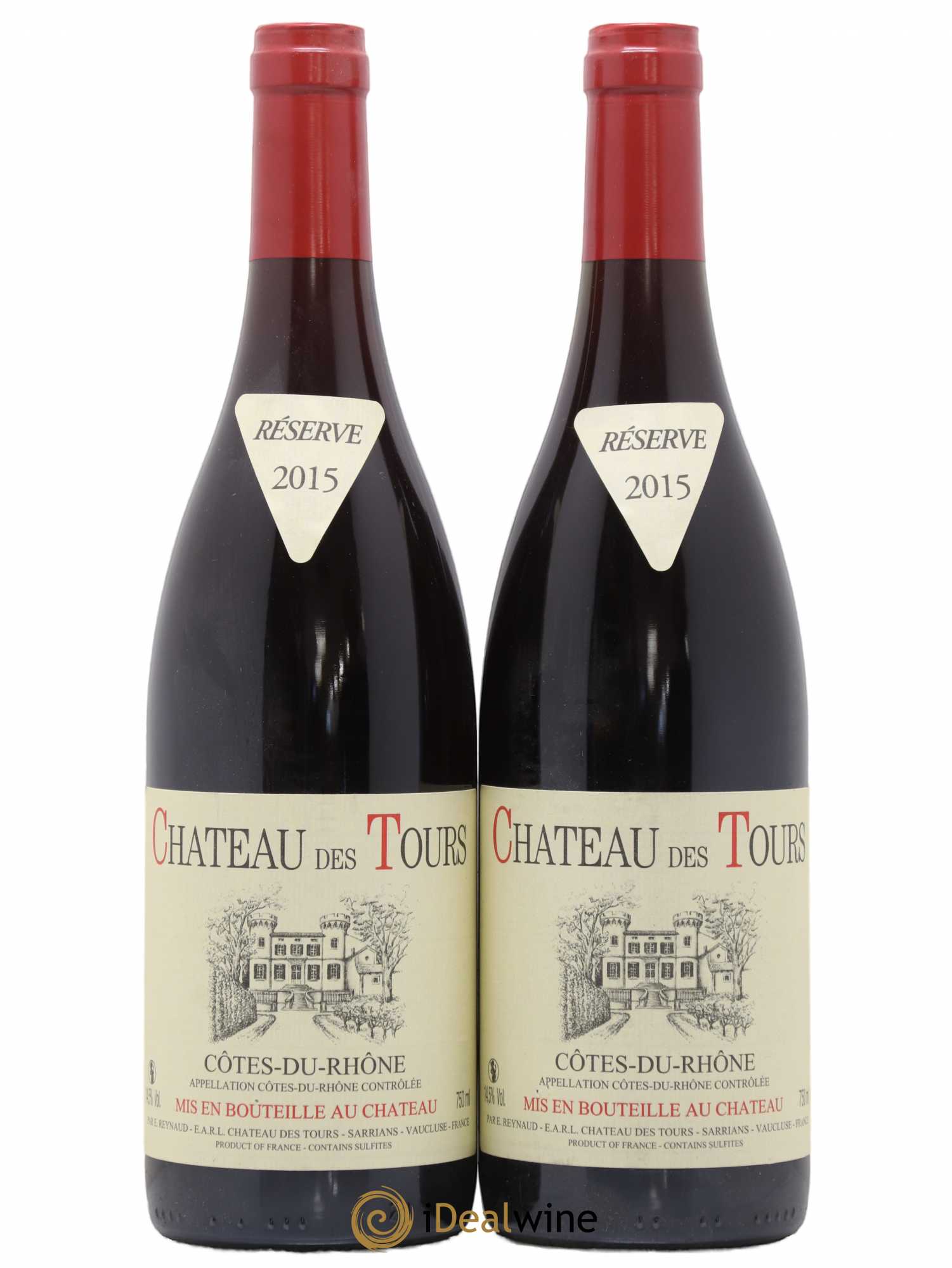Côtes-du-Rhône Château des Tours Emmanuel Reynaud 2015 - Lot de 2 bouteilles - 0