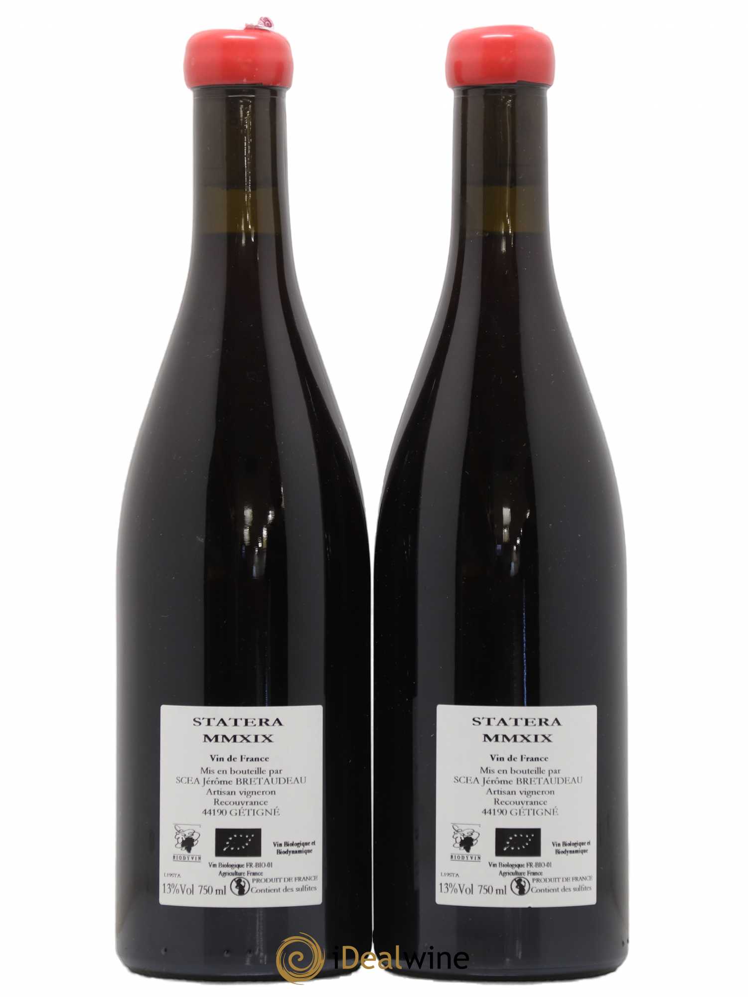 Vin de France Statera Jérôme Bretaudeau - Domaine de Bellevue 2019 - Lotto di 2 bottiglie - 1