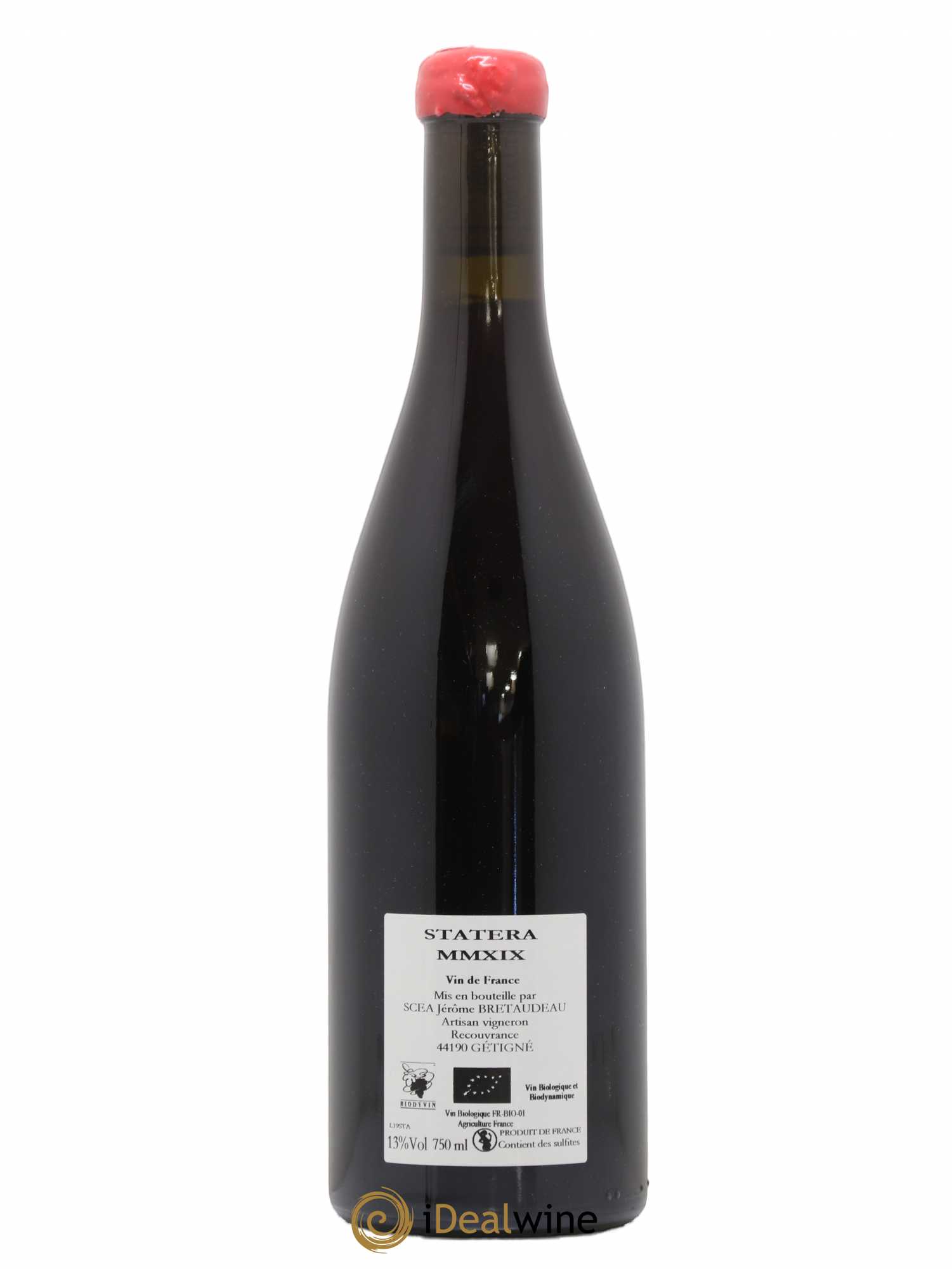 Vin de France Statera Jérôme Bretaudeau - Domaine de Bellevue 2019 - Lot de 1 bouteille - 1