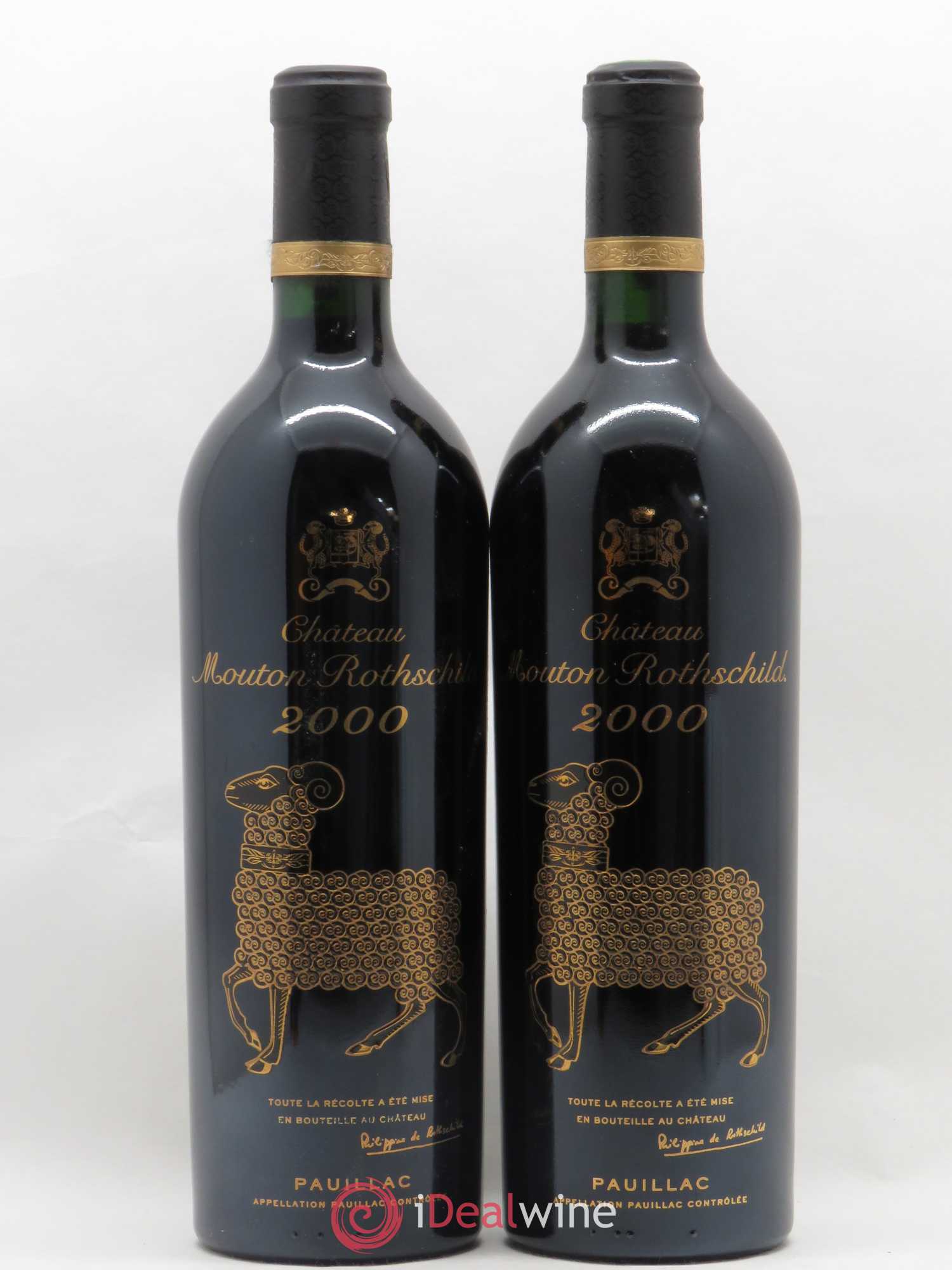 Château Mouton Rothschild 1er Grand Cru Classé 2000 - Lot de 2 bouteilles - 0