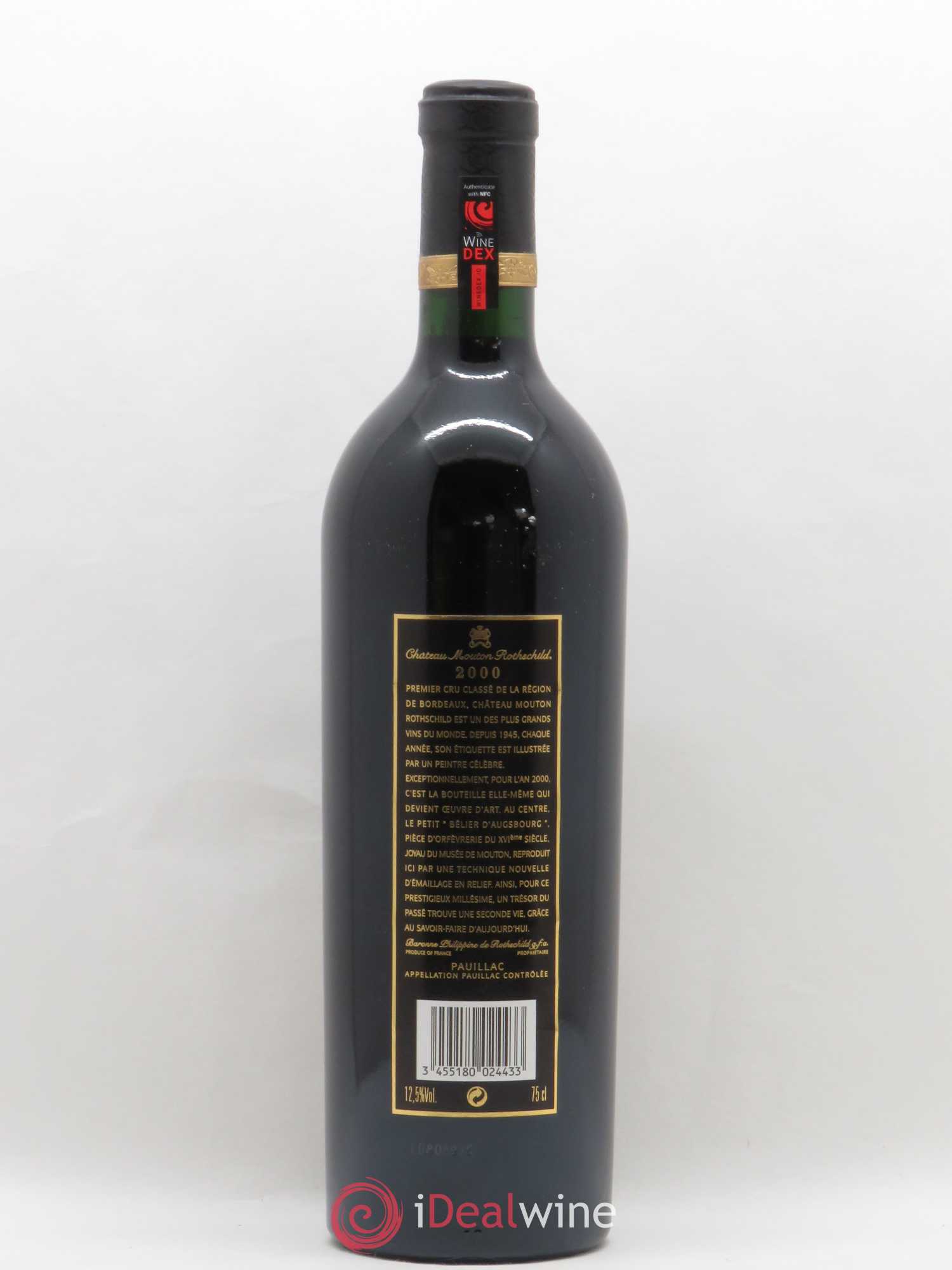 Château Mouton Rothschild 1er Grand Cru Classé 2000 - Lot de 1 bouteille - 1
