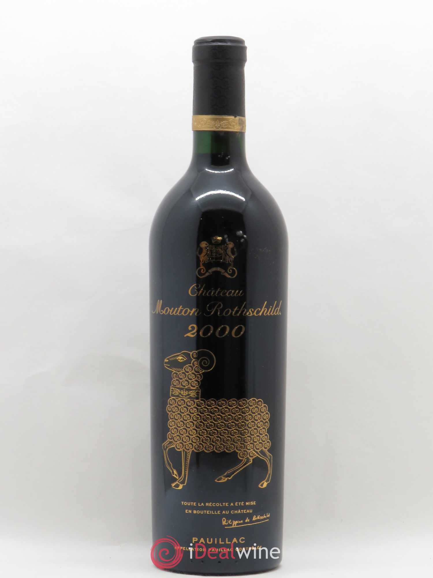 Château Mouton Rothschild 1er Grand Cru Classé 2000 - Lot de 1 bouteille - 0