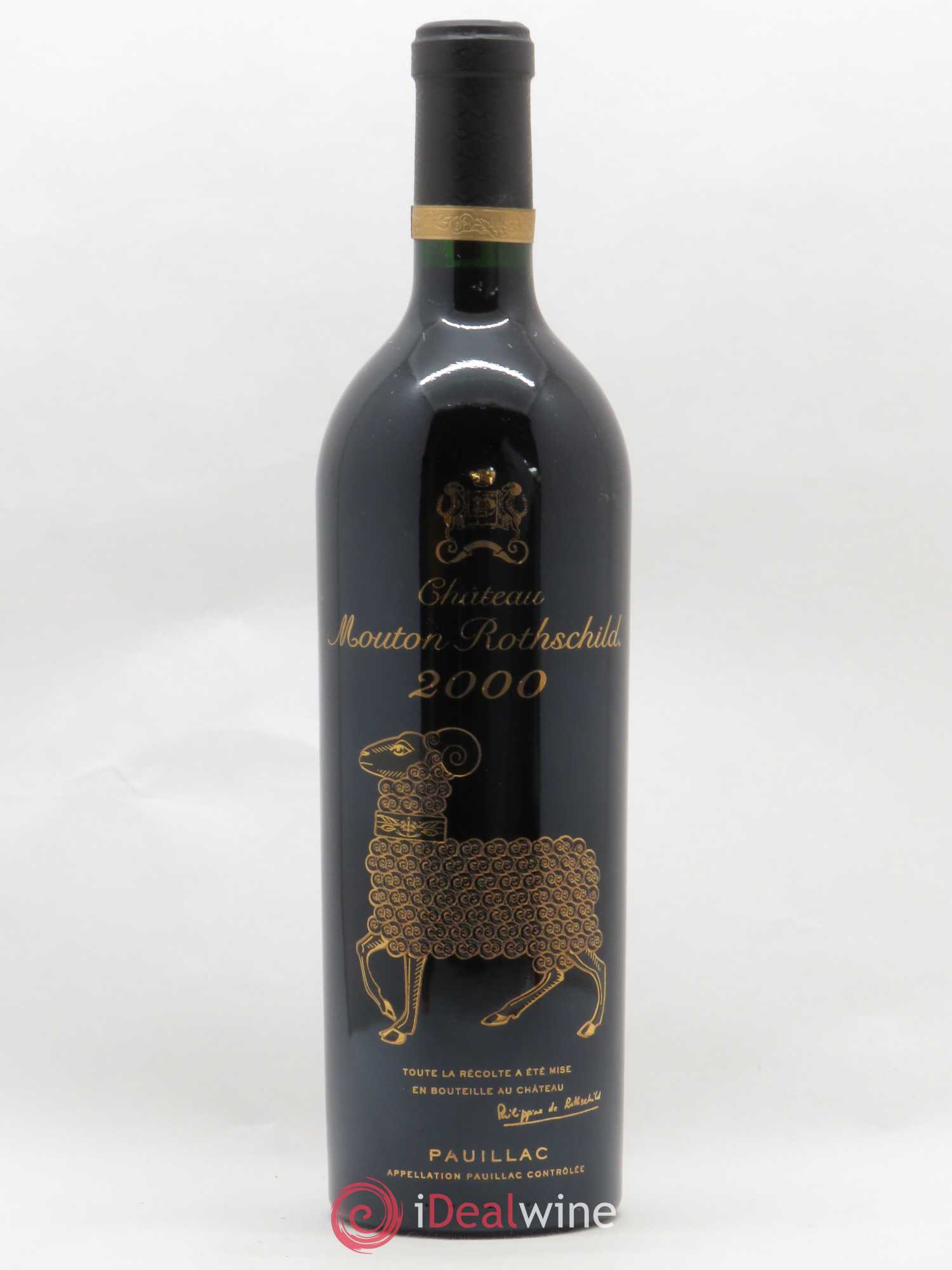 Château Mouton Rothschild 1er Grand Cru Classé 2000 - Lot de 1 bouteille - 0